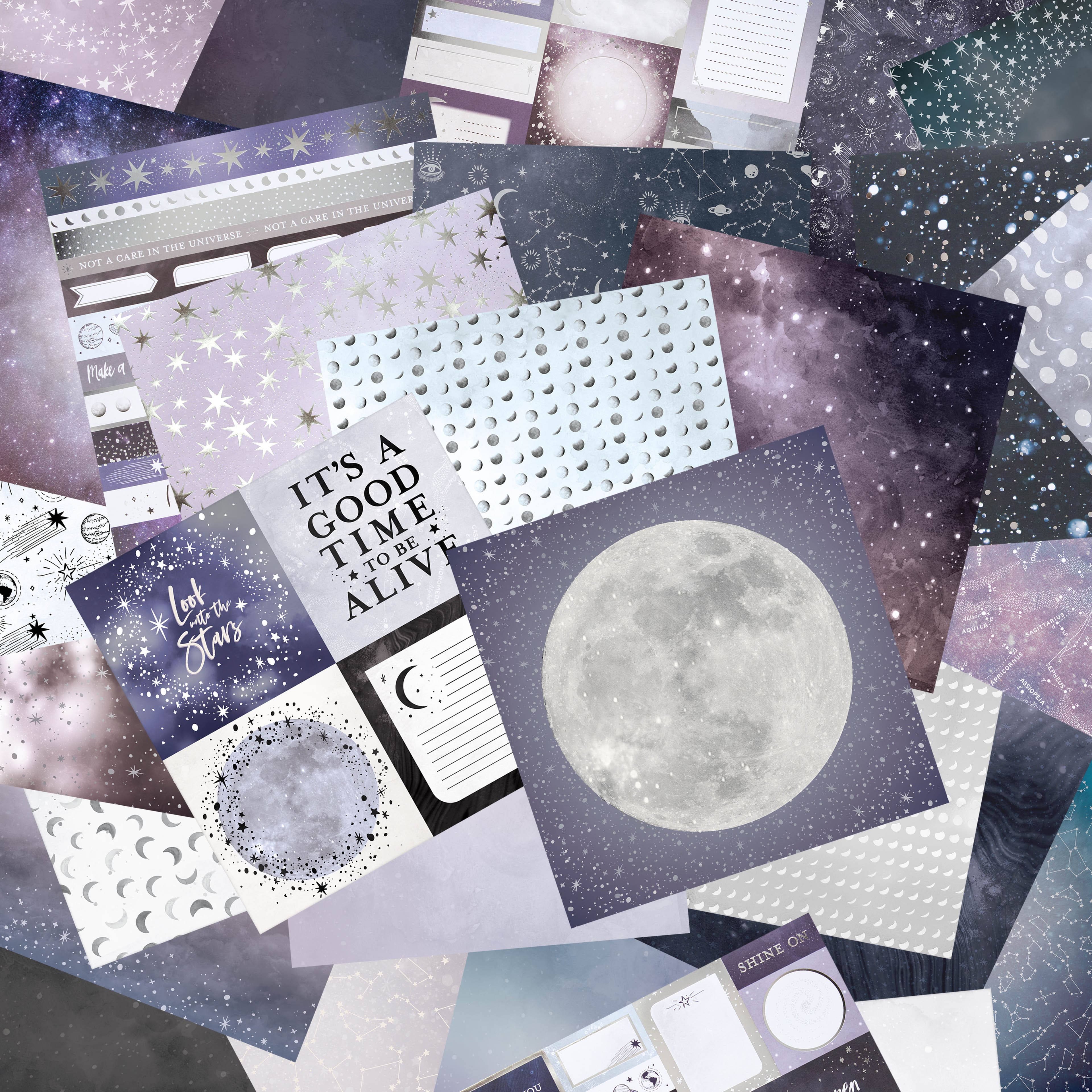 12" x 12" Silver Starlight Paper Pad by Recollections™, 58 Sheets