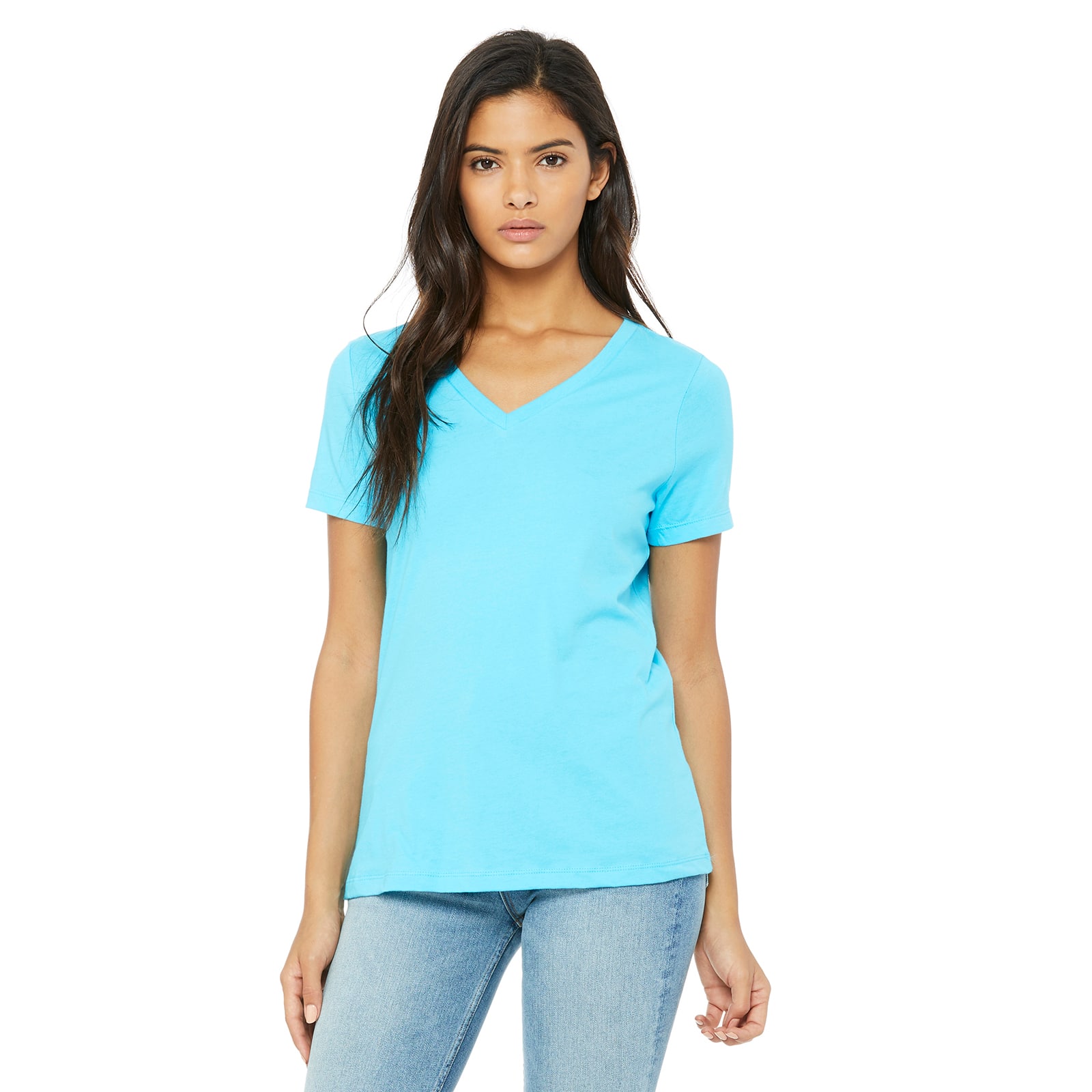 6 Pack: BELLA+CANVAS® Short Sleeve Women's V-Neck T-Shirt