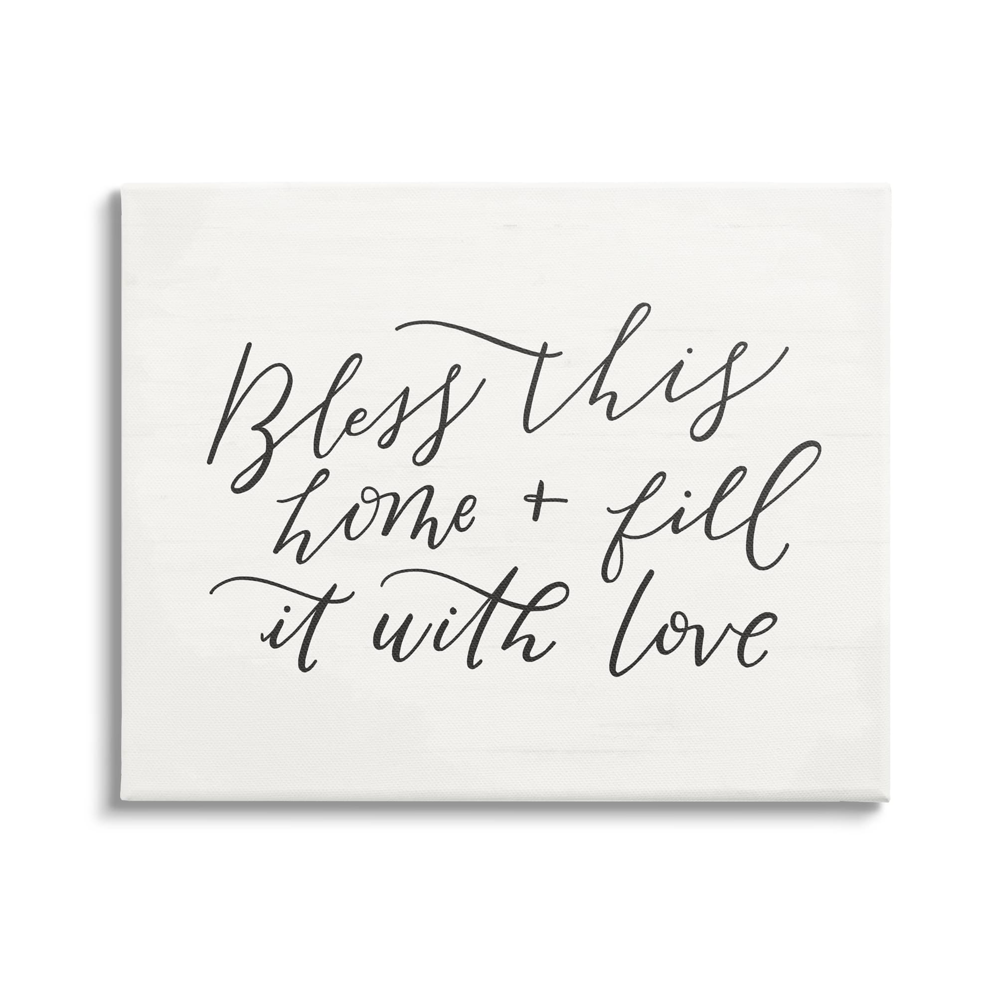 Stupell Industries Bless This Home with Love Family Canvas Wall Art