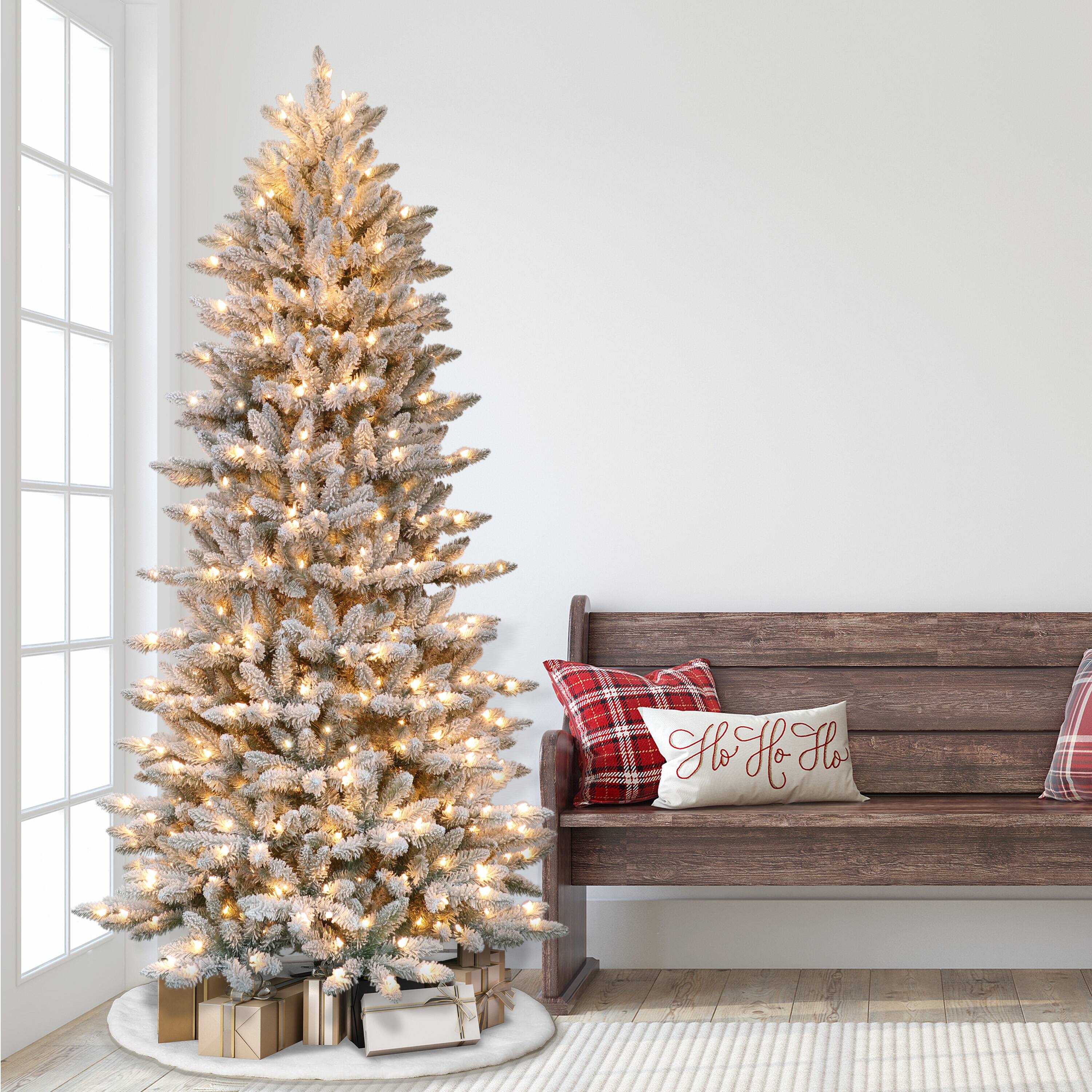 7.5ft. Pre-Lit Fraser Fir Artificial Christmas Tree, Clear Lights