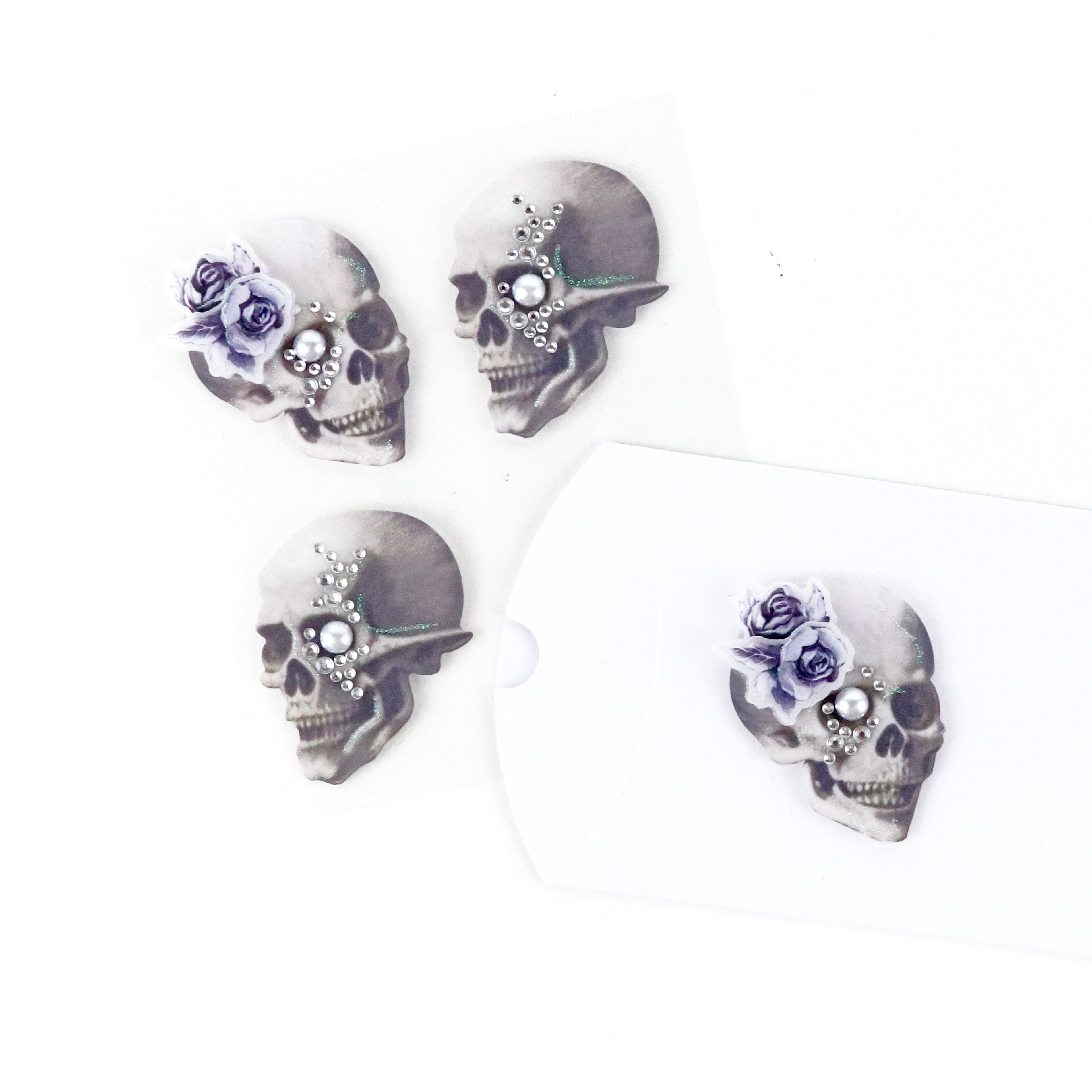 Halloween Vellum Skulls Dimensional Stickers by Recollections&#x2122;
