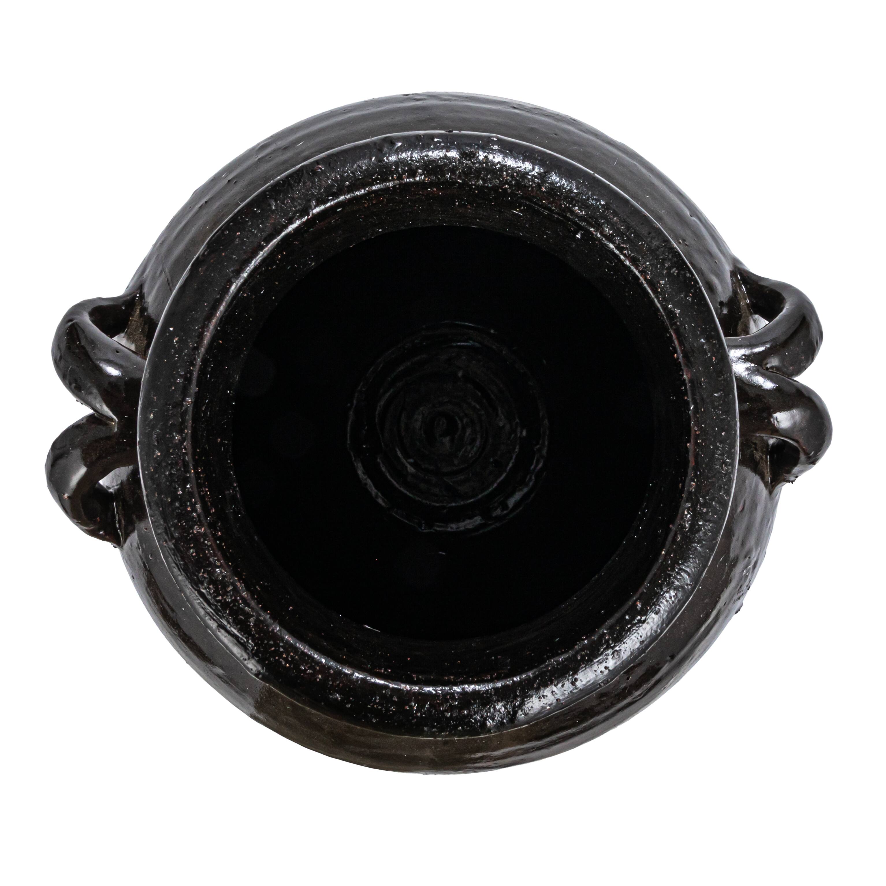 Hello Honey&#xAE; 12&#x22; Black Decorative Clay Jar