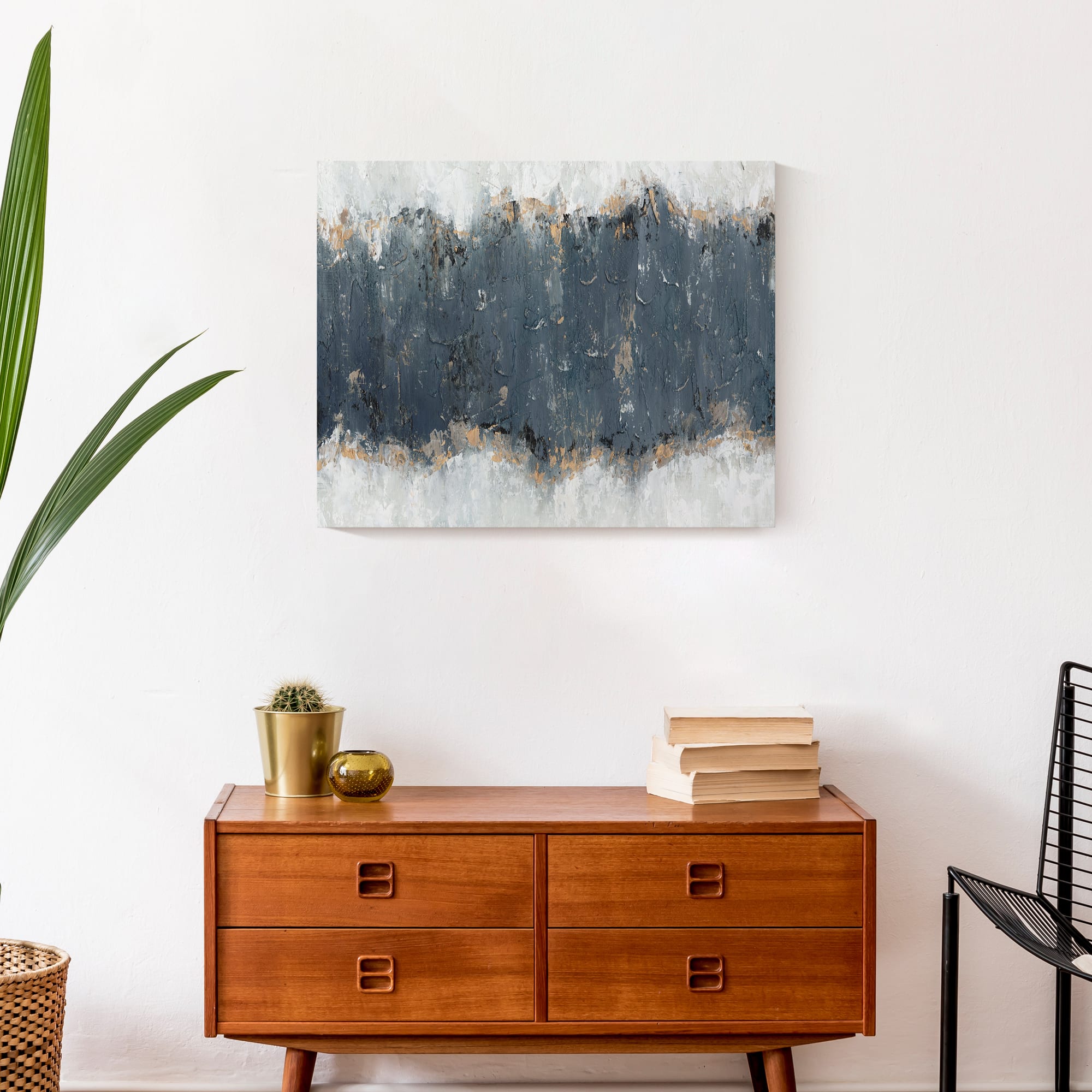 Charcoal Abstract 20" x 16" Canvas Wall Art