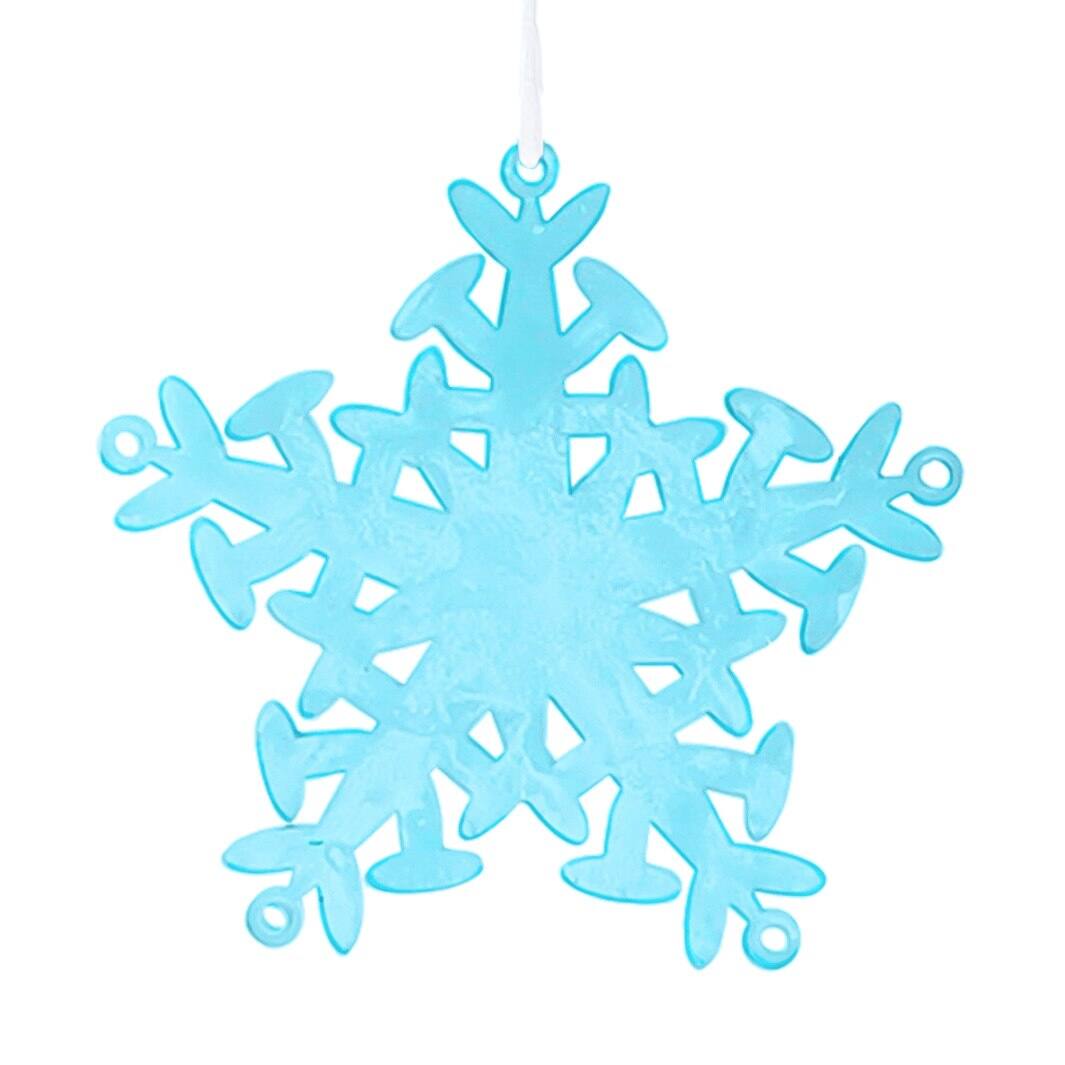 Essentials by Leisure Arts 3" Snowflake Clear Acrylic Ornaments, 10ct.
