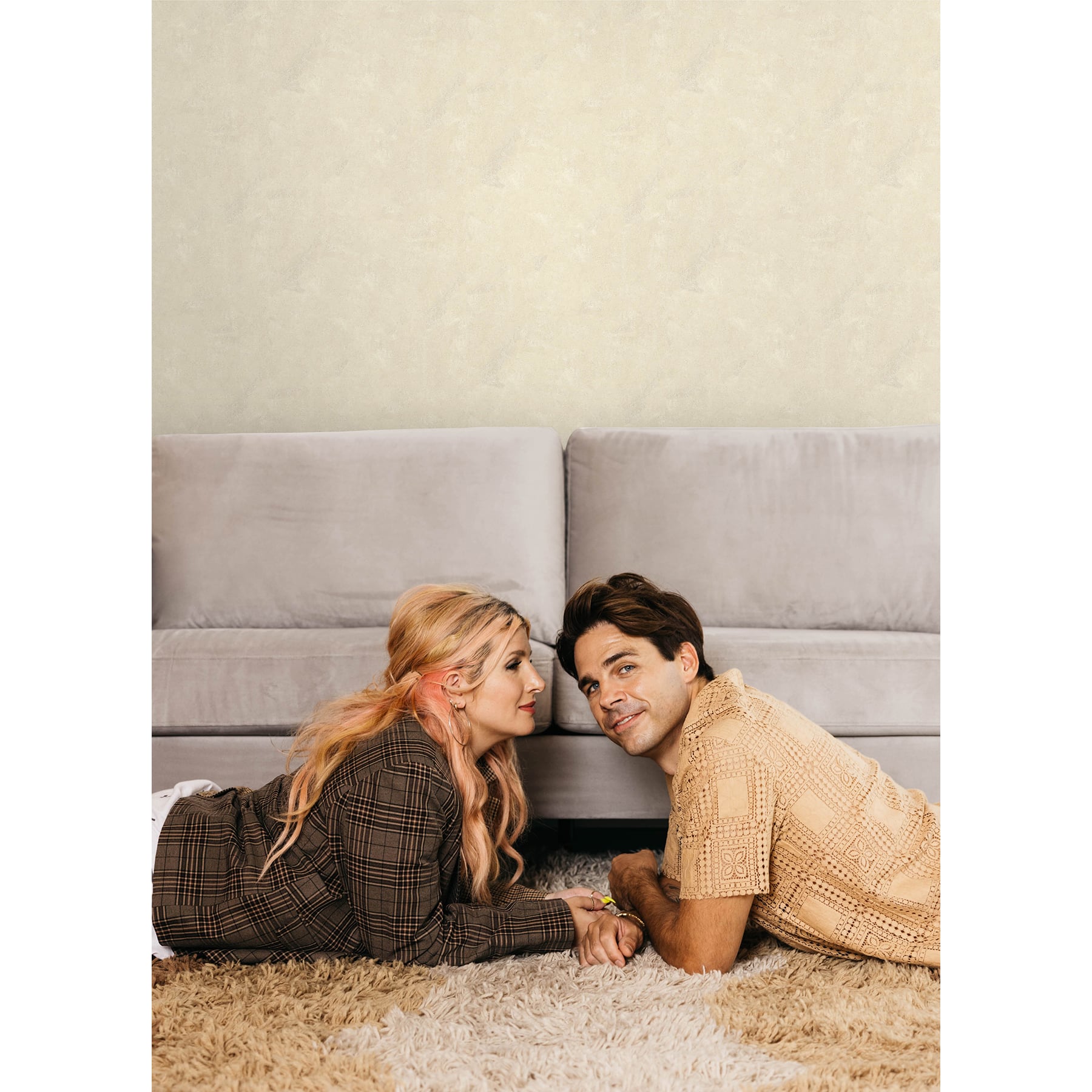 RoomMates Mr. Kate Daphne Limewash Peel &#x26; Stick Wallpaper
