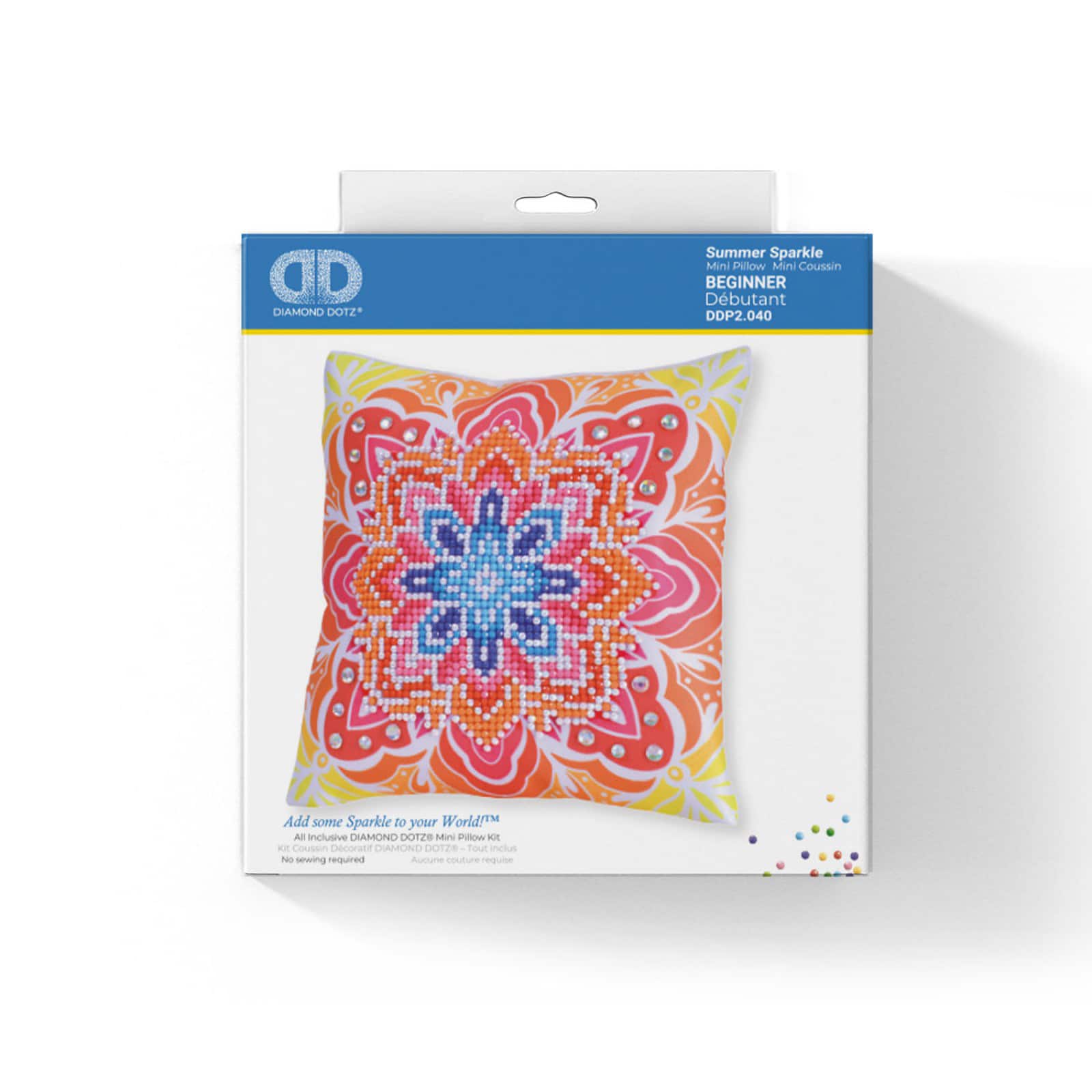 Diamond Dotz&#xAE; Summer Sparkle Diamond Painting Mini Pillow Artwork Kit