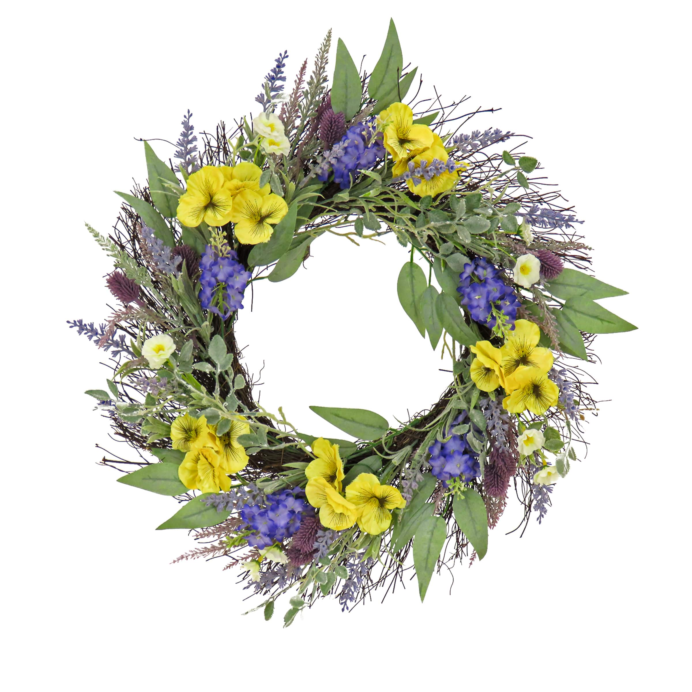 22&#x22; Pansy &#x26; Lavender Wreath