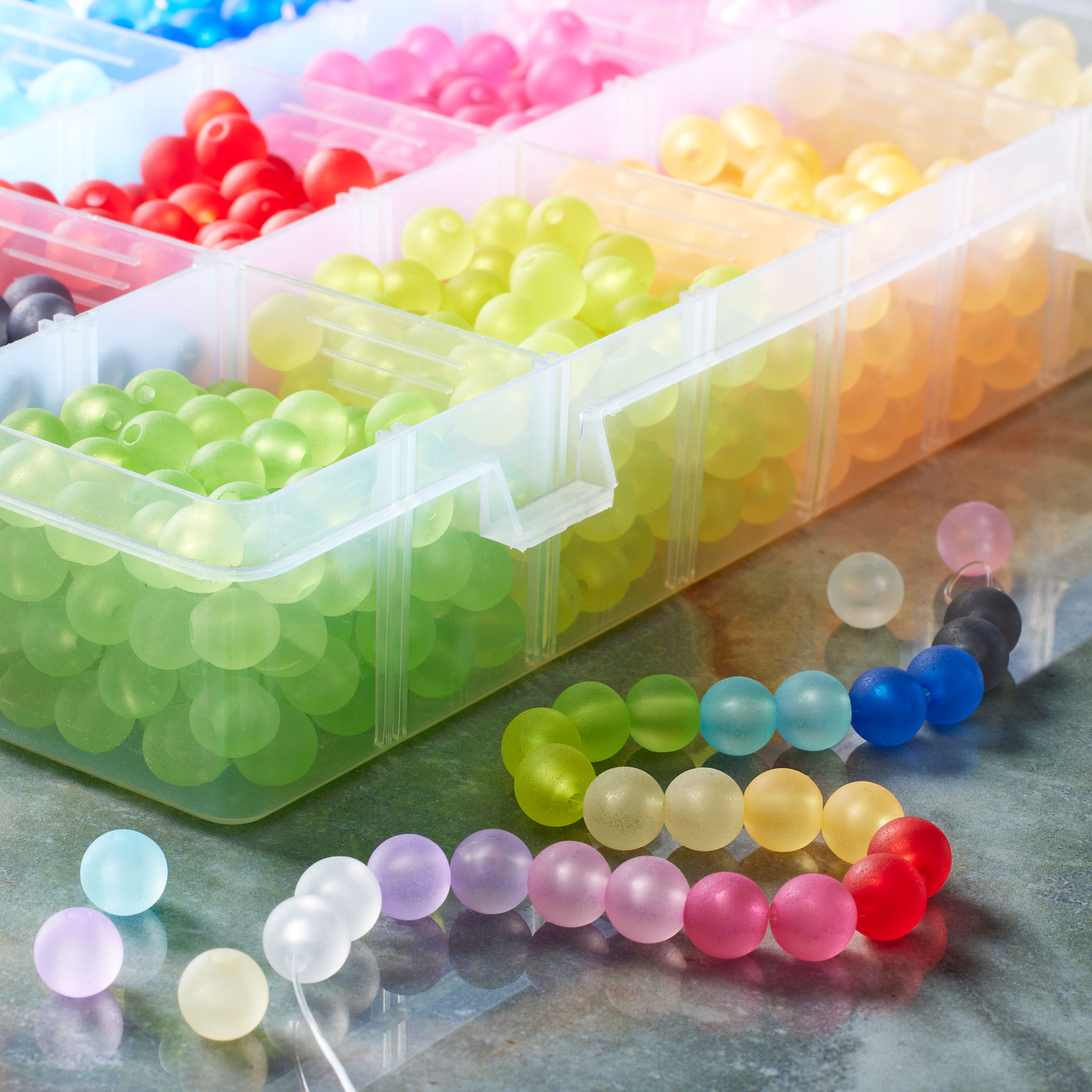 12 Pack: Multicolored Etched Crafting Beads by Bead Landing™