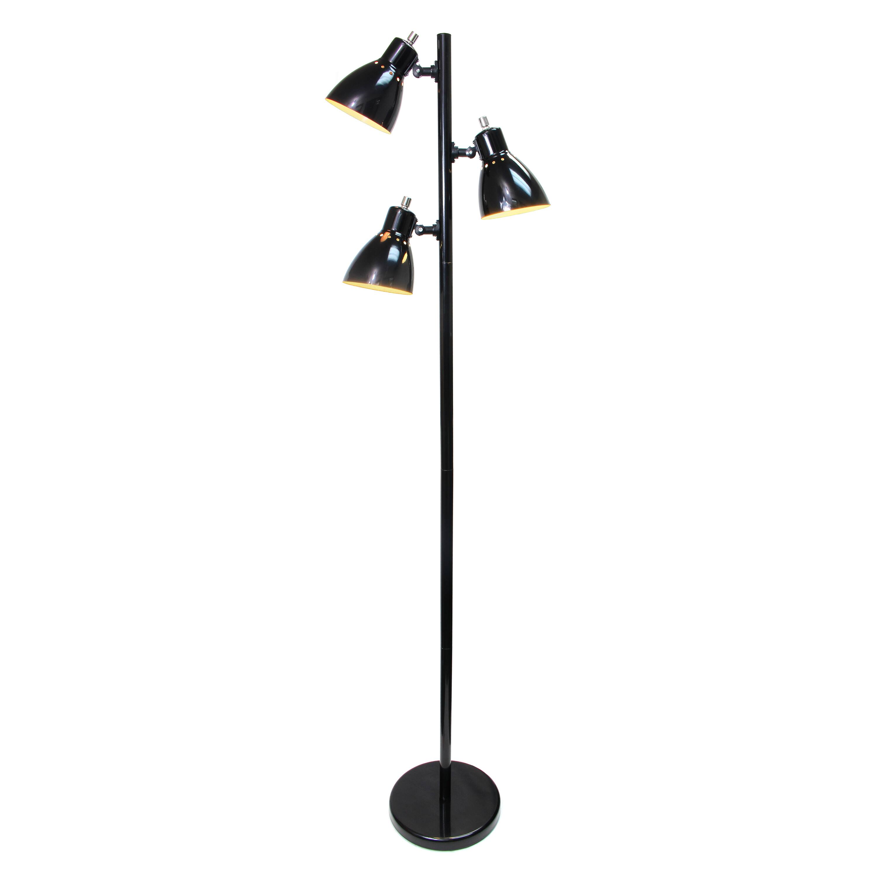 Simple Designs 64&#x22; Metal 3-Light Tree Floor Lamp