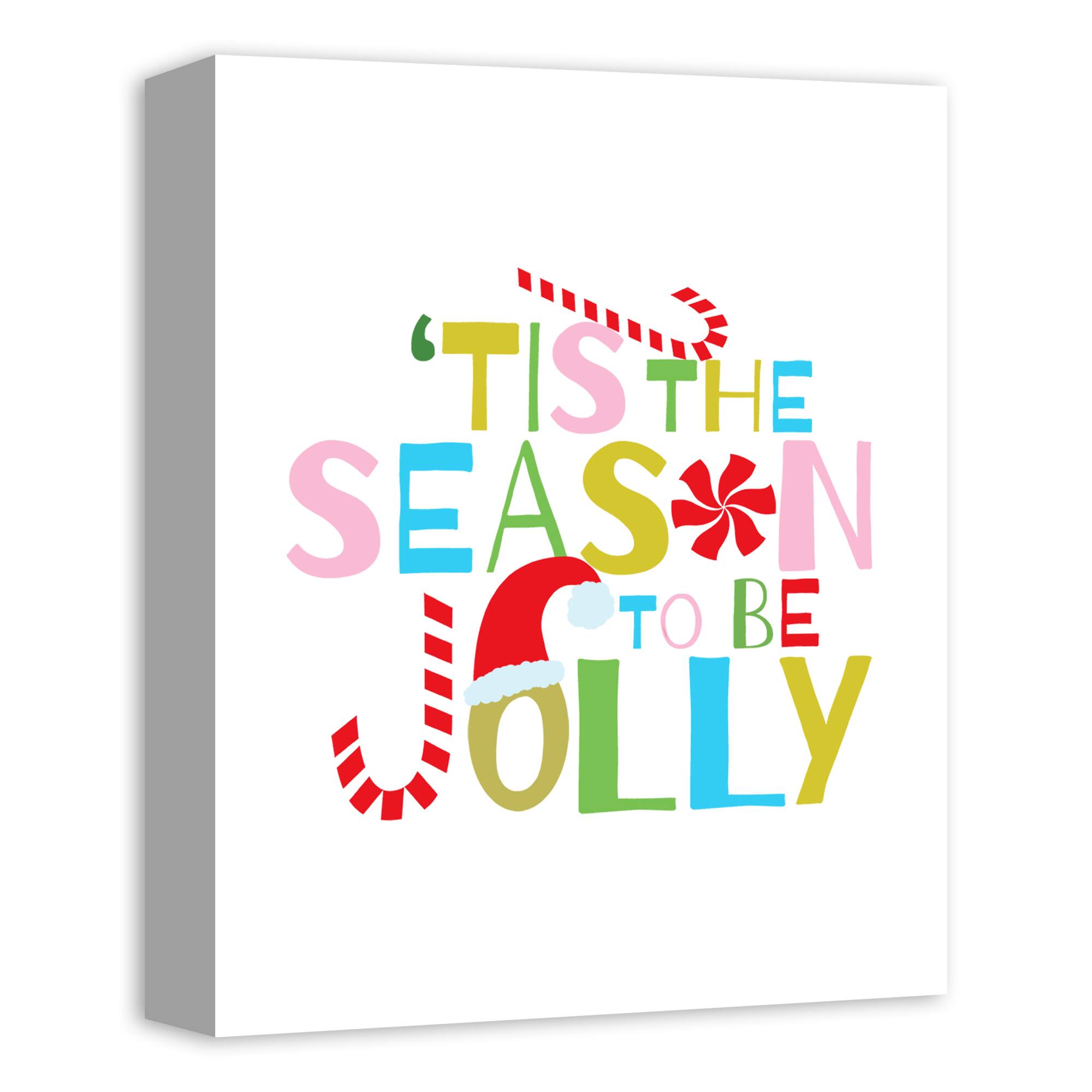 Tis the Season to be Jolly 11x14 Canvas Wall Art