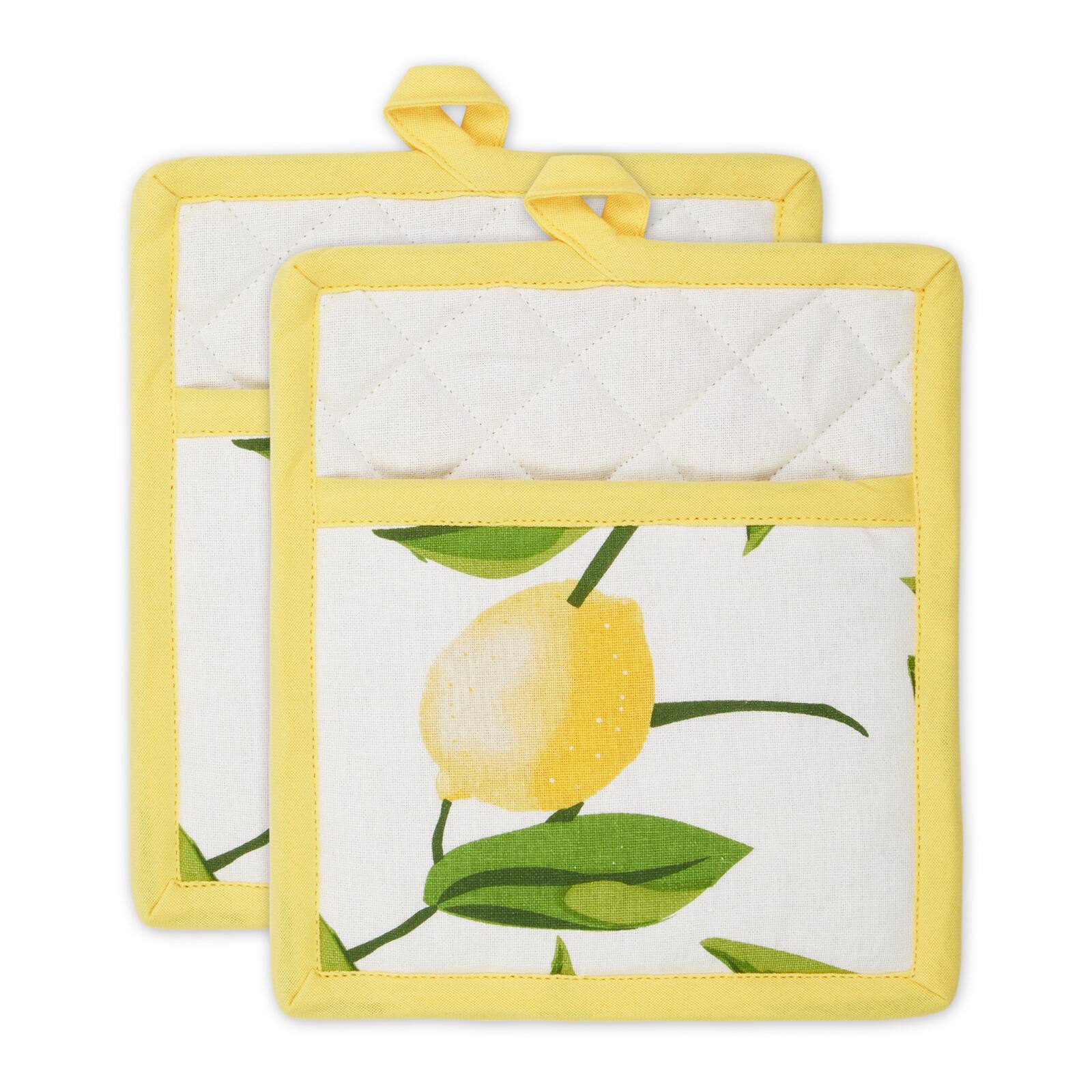 Lemon Bliss Print Potholder Set
