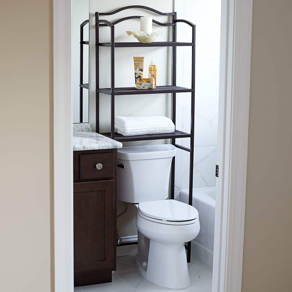 Household Essentials 3-Tier Metal Over the Toilet Storage Shelf