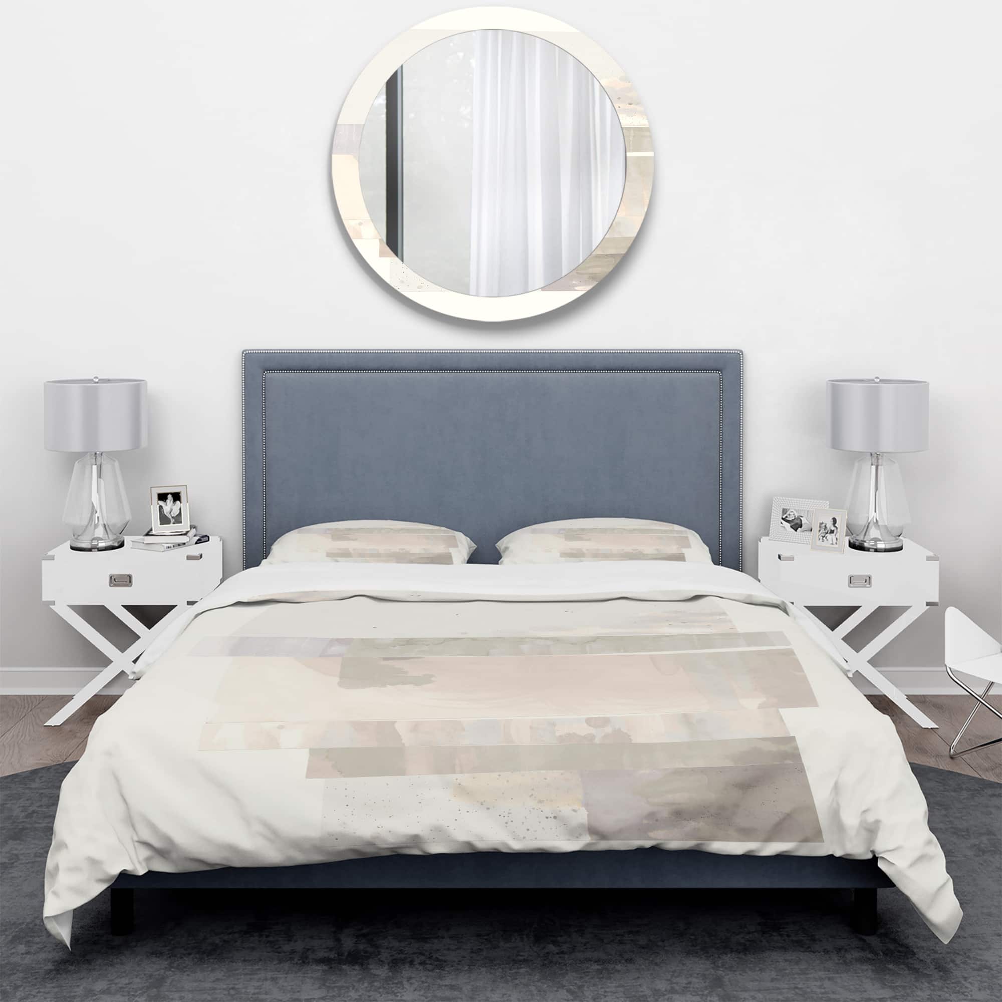 Designart &#x27;Geometric Neutral Form I&#x27; Geometric Bedding Set - Duvet Cover &#x26; Shams