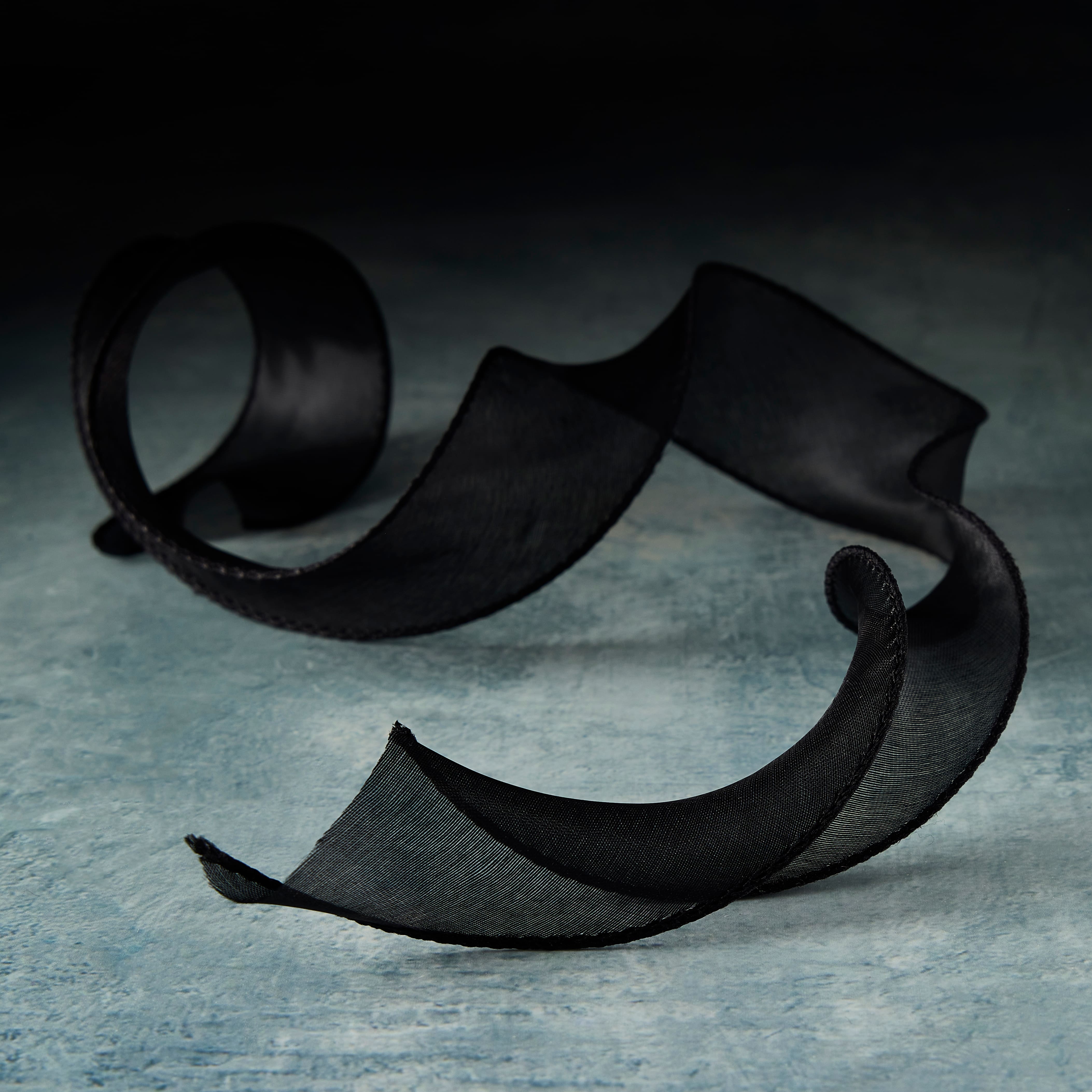 1.5" x 3yd. Organza Solid Black Ribbon by Celebrate It™ Classic