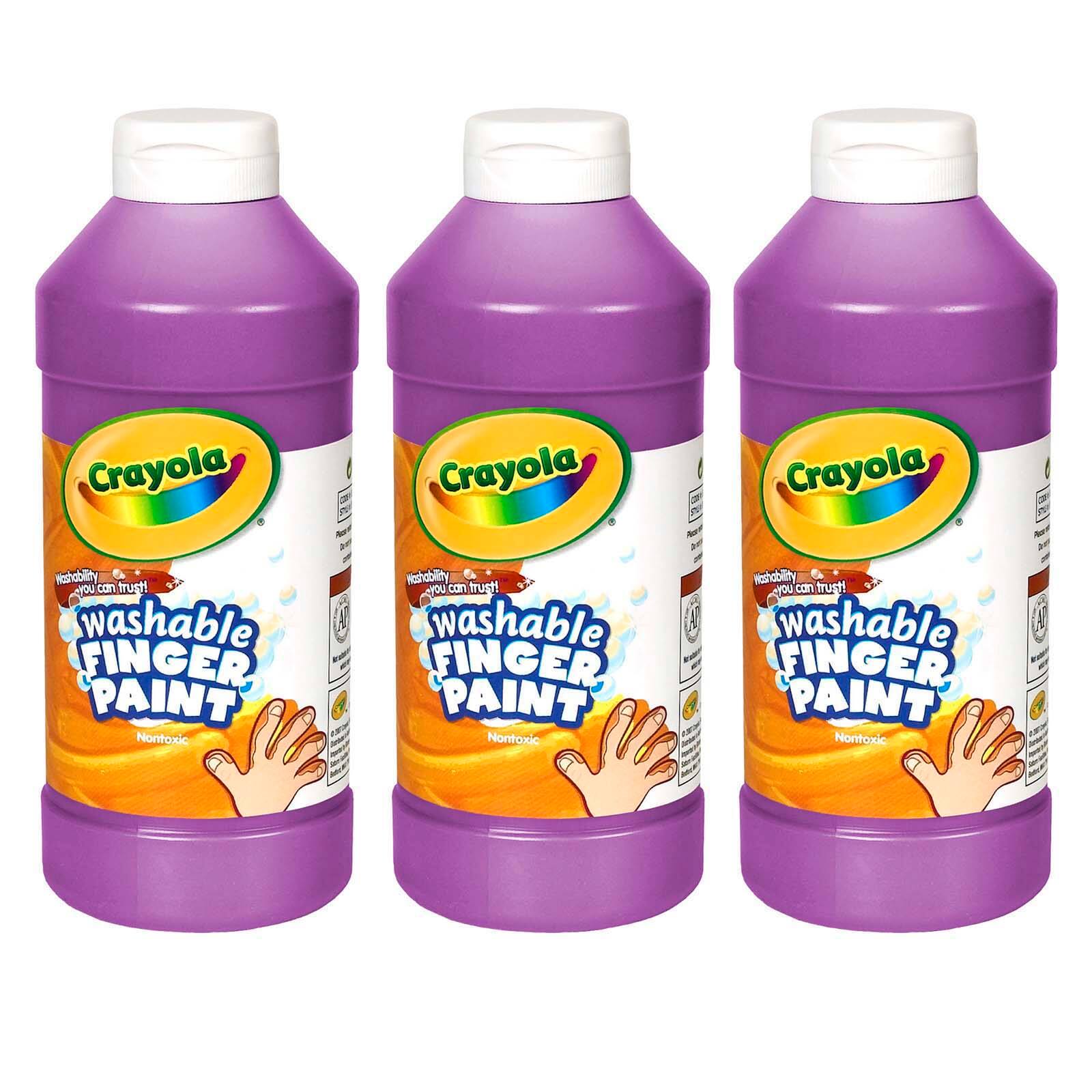 Crayola&#xAE; 3 Piece Washable Finger Paint, 16oz.