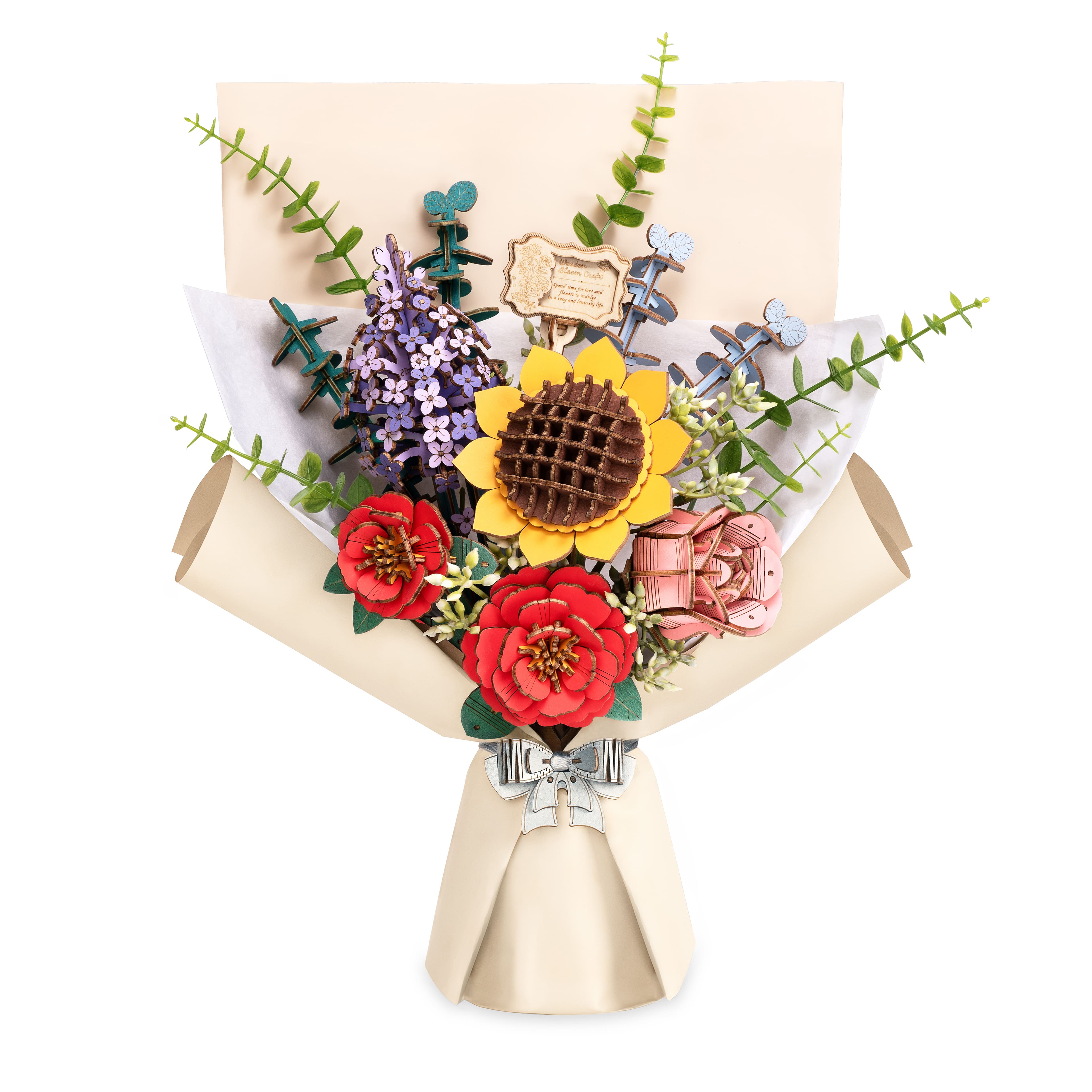 Rowood Wooden Flower Bouquet 3D Wooden Puzzle