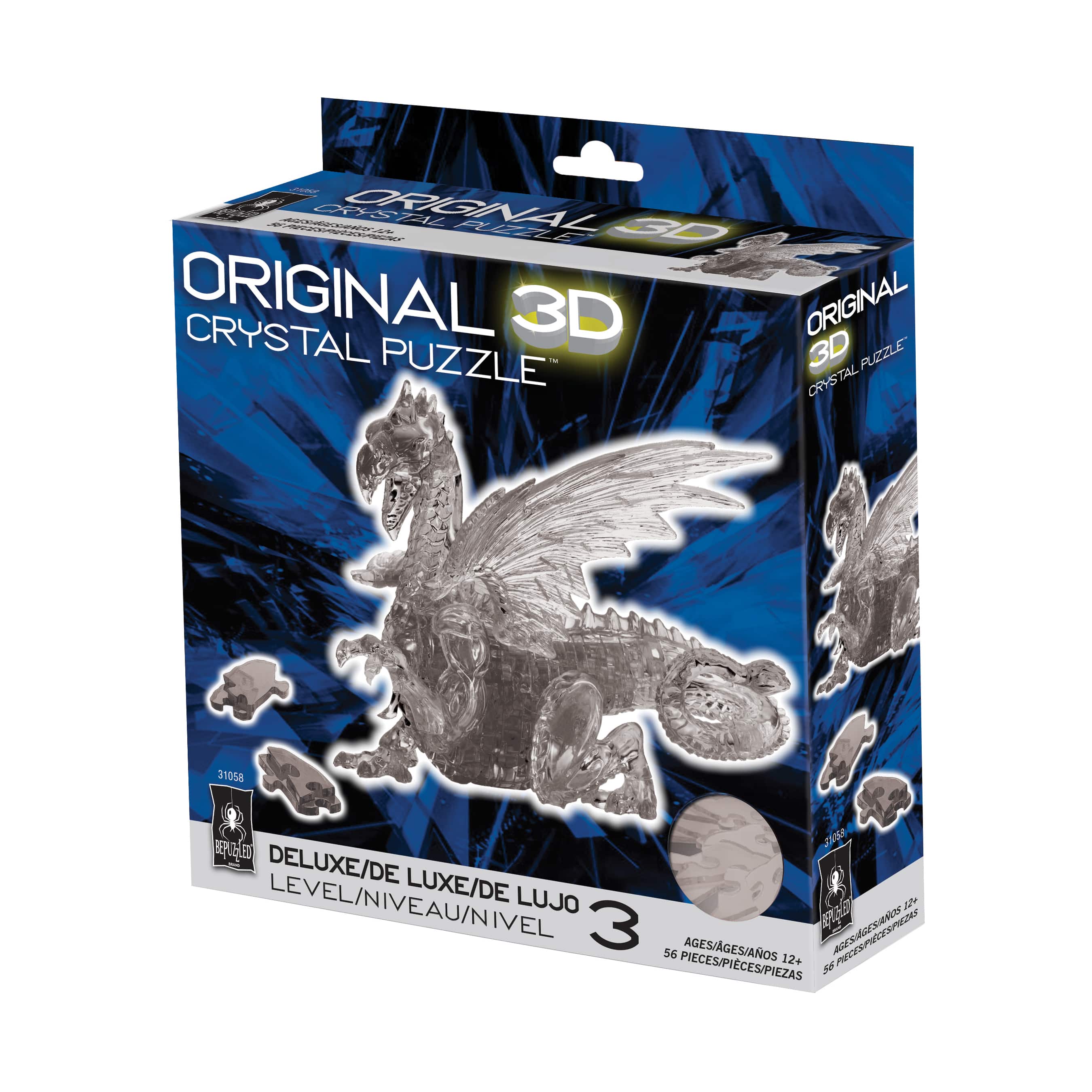 Original 3D Crystal Puzzle™ Dragon Black 56 Piece Puzzle Michaels