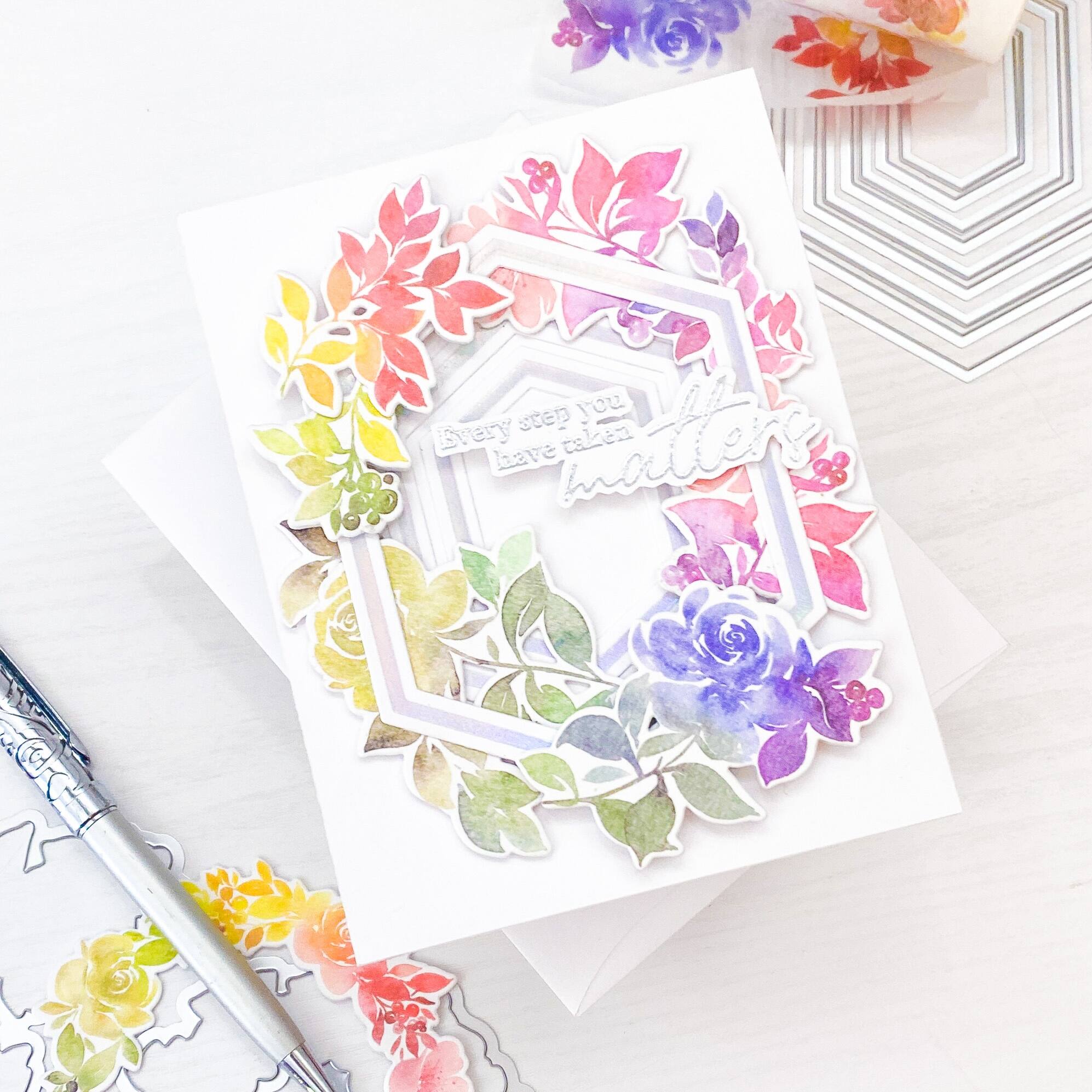 Pinkfresh Studio - Washi Tape - Rainbow Floral