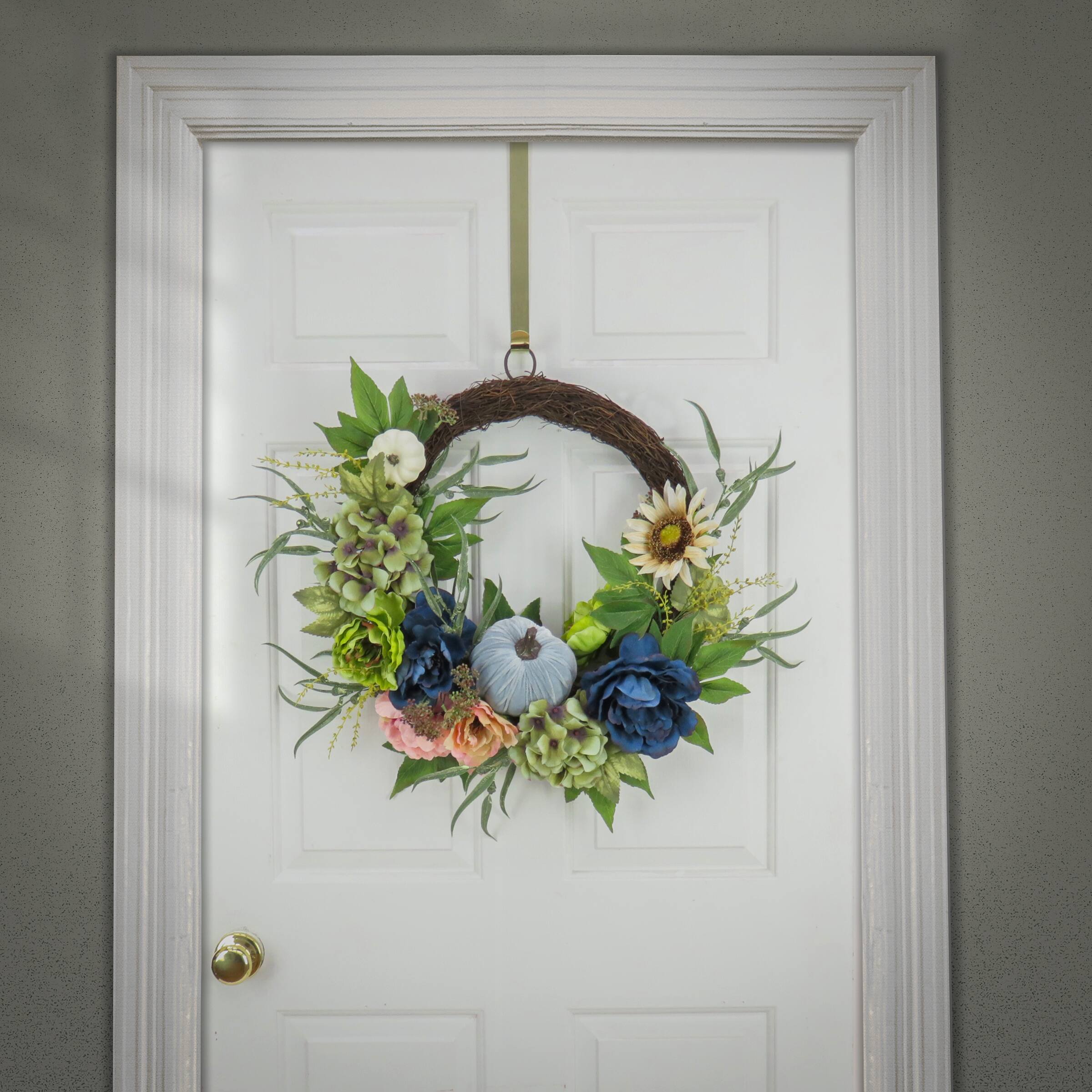 24'' Floral Decorated Harvest Wreath