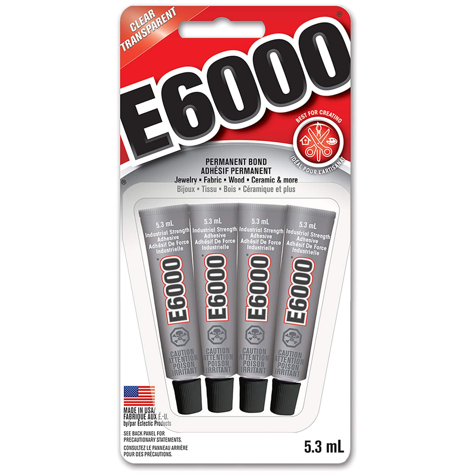E6000® Industrial Strength Craft Adhesive, Mini Tubes
