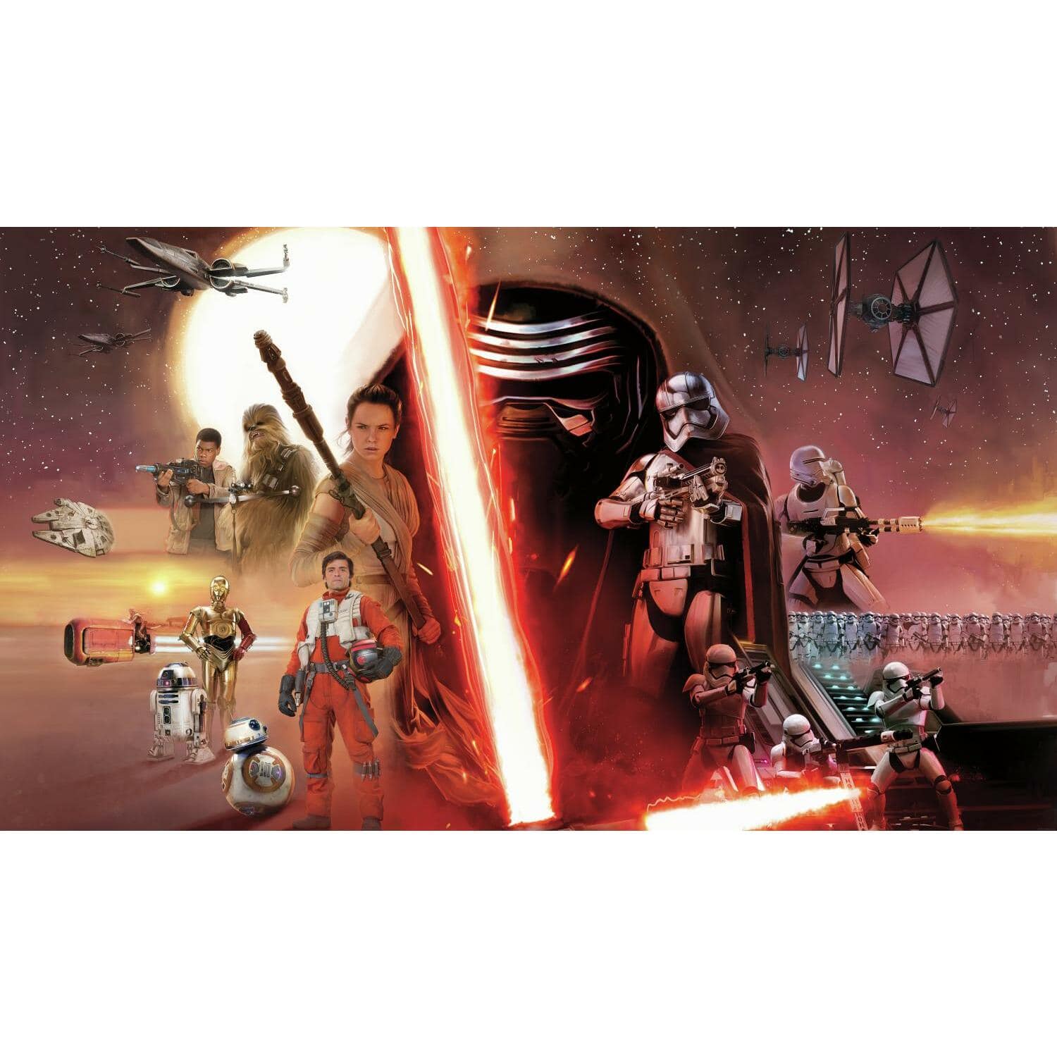 Star Wars™ Episode VII Prepasted Surestrip Mural By Roommates | Michaels®