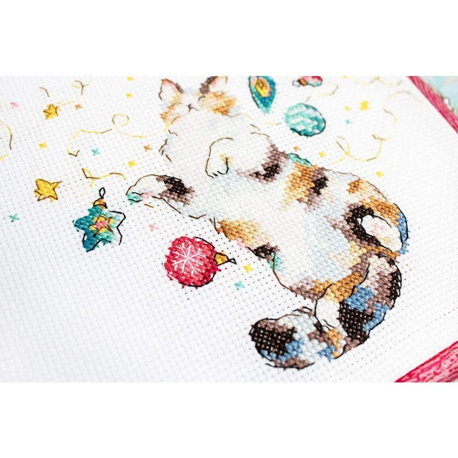 LetiStitch Cat&#x27;s Happiness Counted Cross Stitch Kit