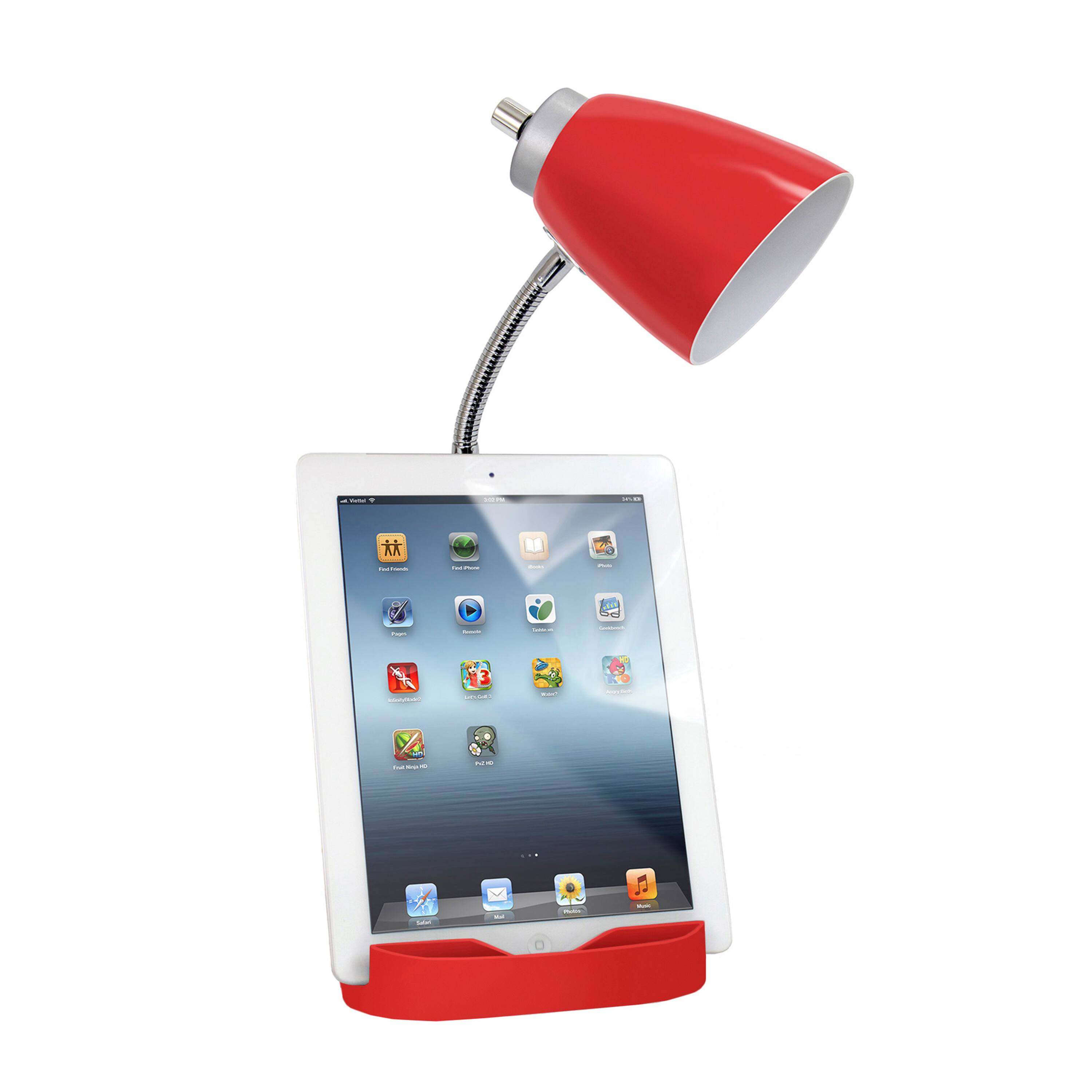 LimeLights 18.5&#x22; Gooseneck Desk Lamp with Tablet Stand and USB Port