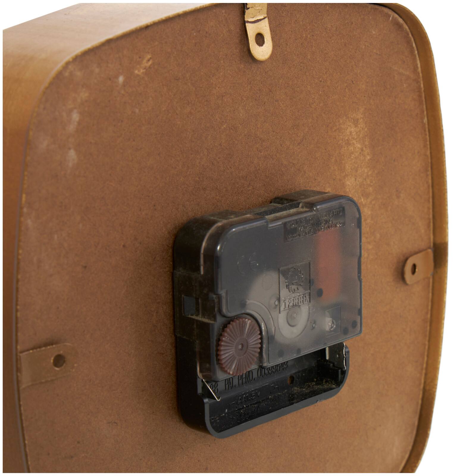 8" Gold Metal Round & Square Tabletop Clock Set