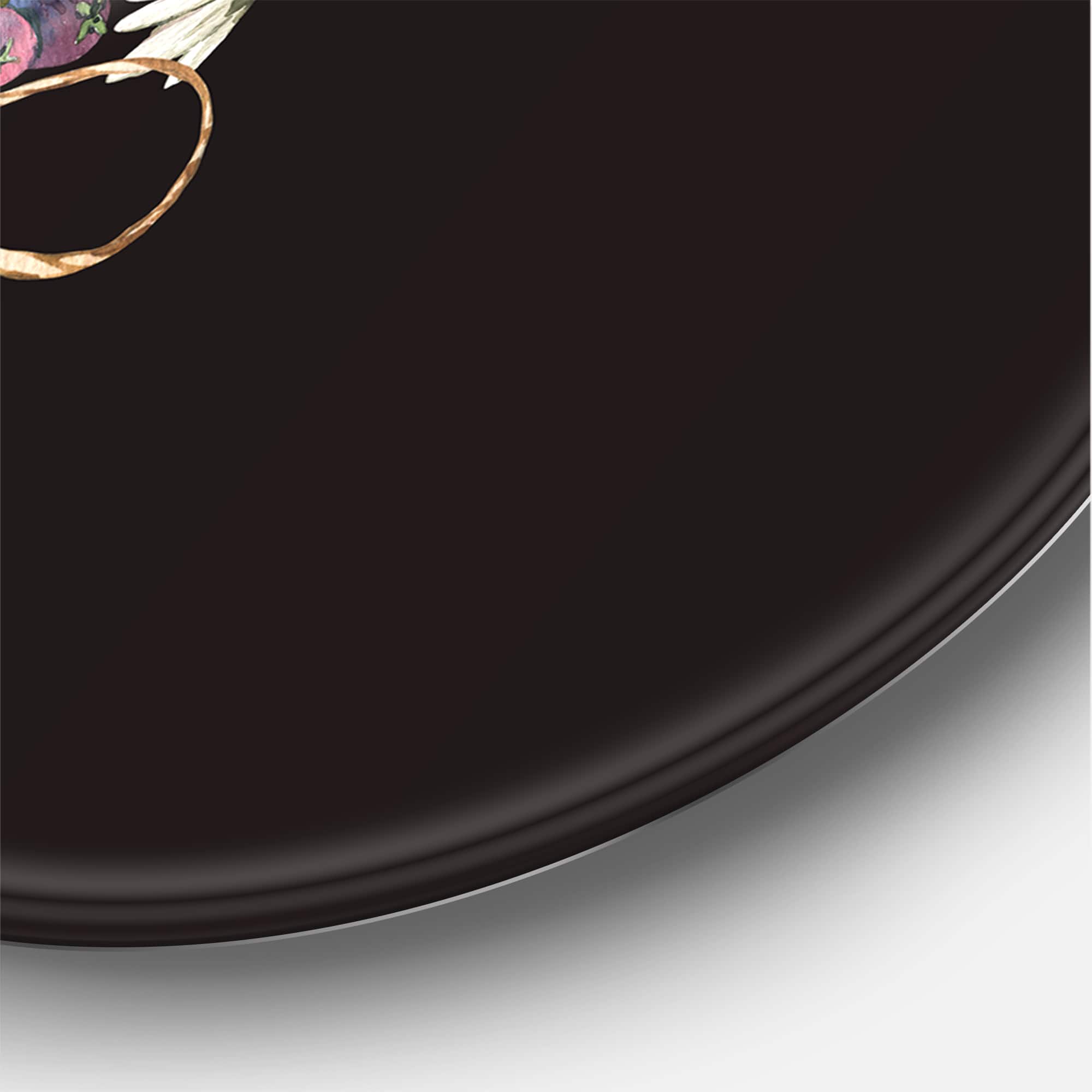 Designart - Vintage Floral Summer Wildflowers Arrangement - Traditional Metal Circle Wall Art