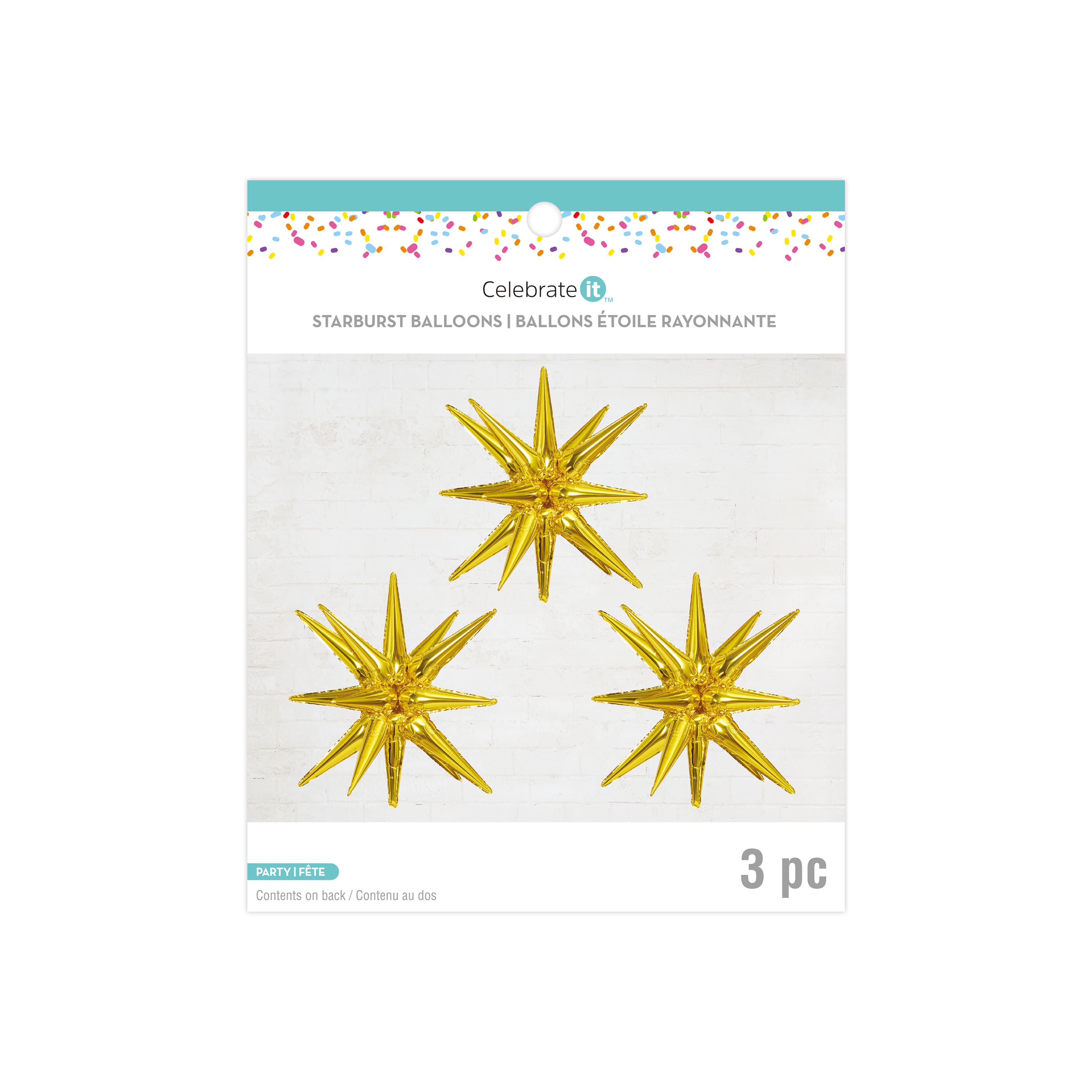 26&#x22; Starburst Foil Balloons, 3ct. by Celebrate It&#x2122;