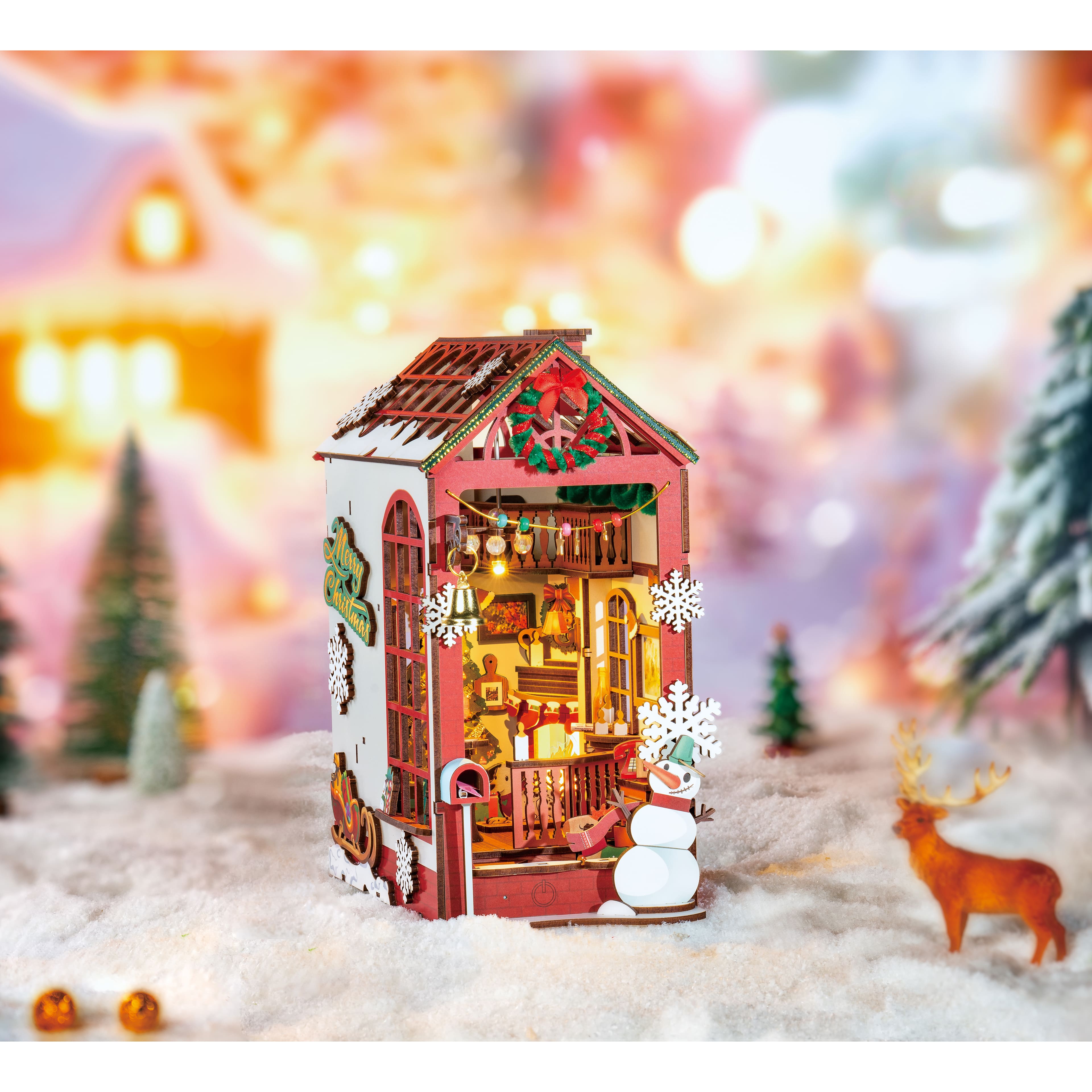 Rolife&#xAE; Christmas Indoor Scene DIY Book Nook &#x26; Wonderland Kit