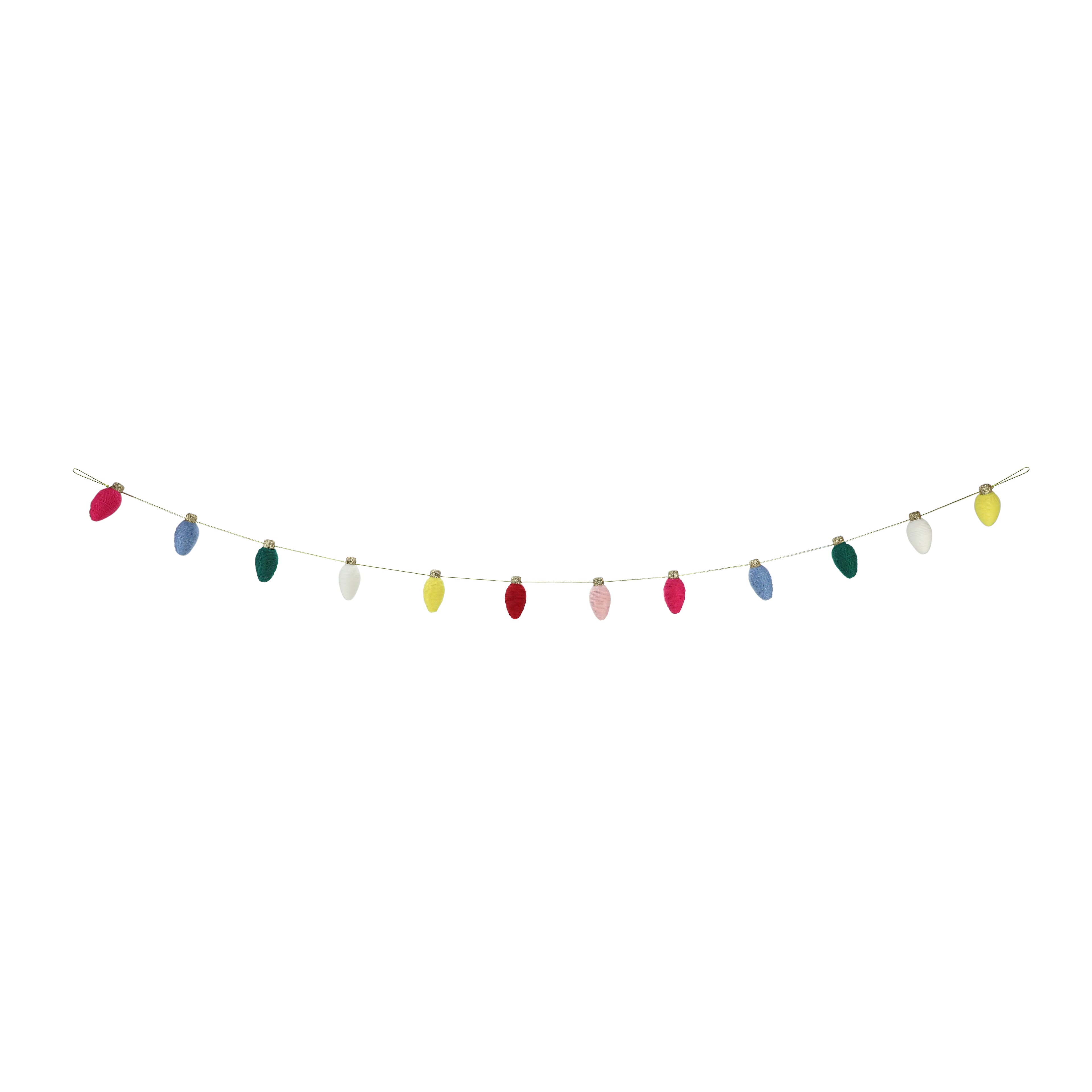 6ft. Multicolor Fabric Bulbs Garland by Ashland&#xAE;