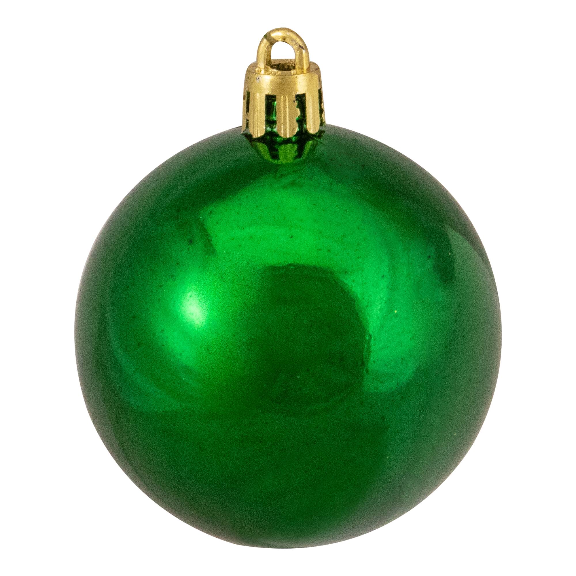 24ct. 2.5&#x22;  Xmas Green 4-Finish Shatterproof Christmas Ball Ornaments