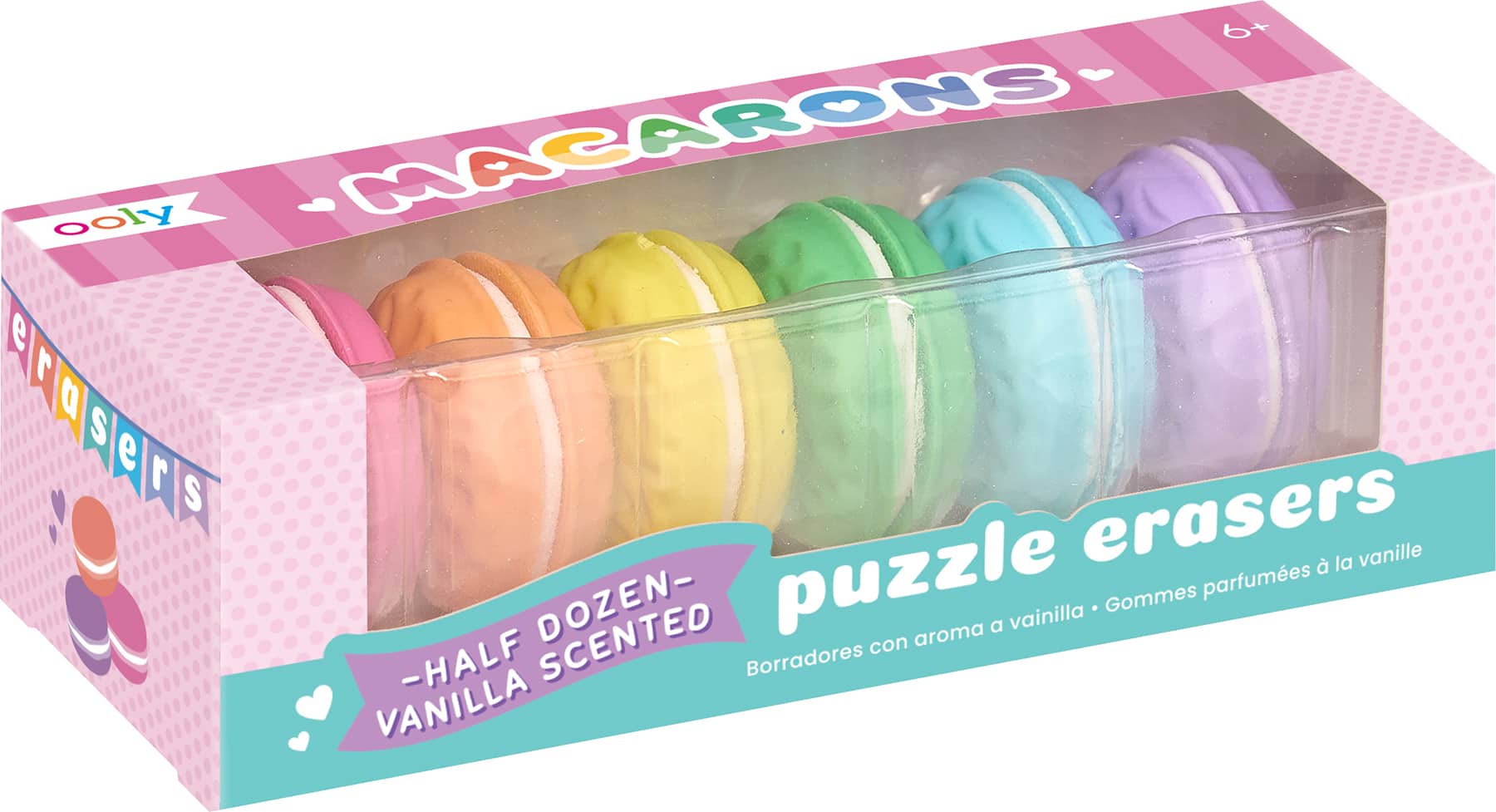 OOLY Macarons Scented Erasers, 6ct.