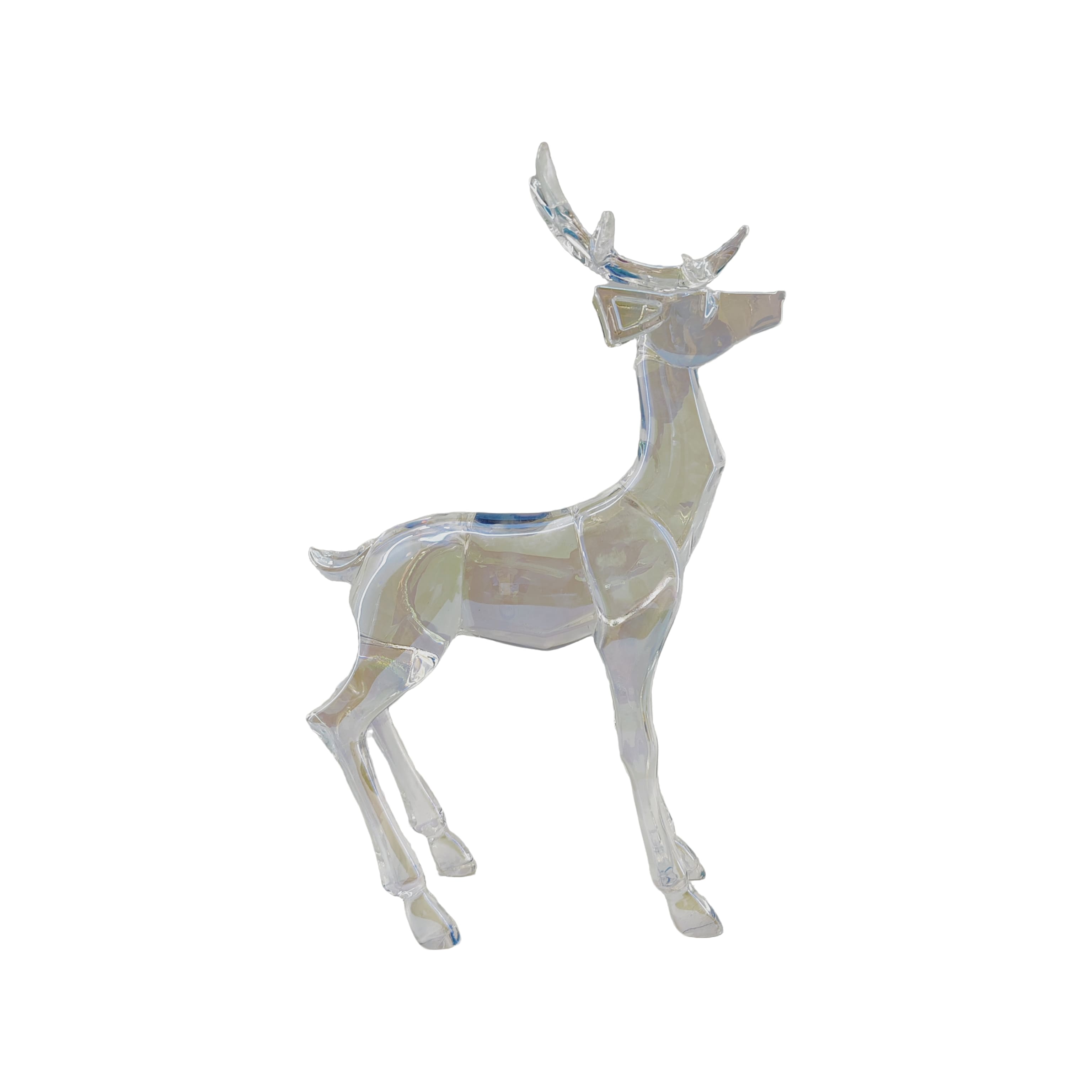 10.75&#x22; Iridescent Acrylic Standing Reindeer Tabletop D&#xE9;cor by Ashland&#xAE;