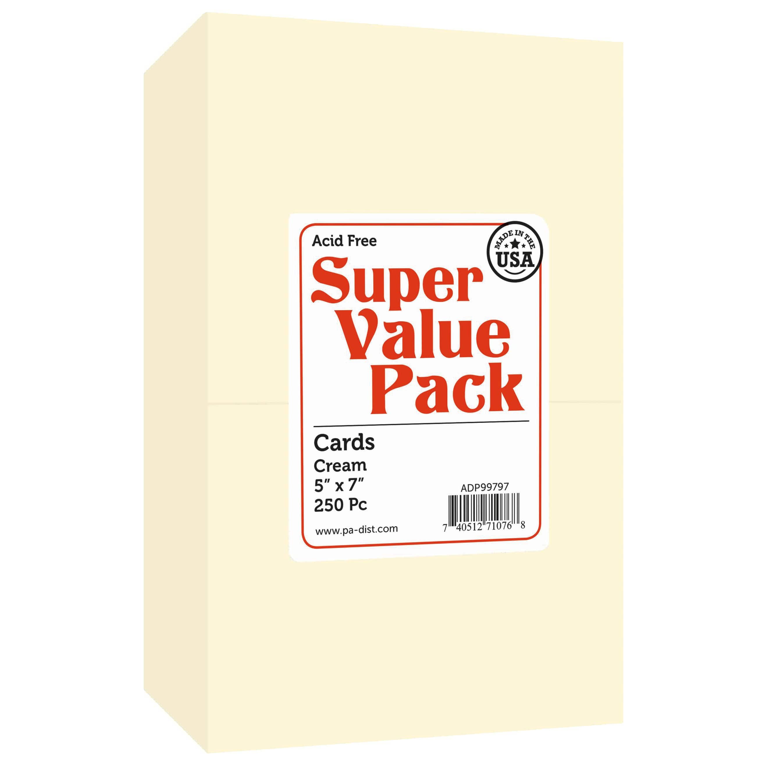 PA Paper&#x2122; Accents Super Value Pack Cards, 5&#x22; x 7&#x22;