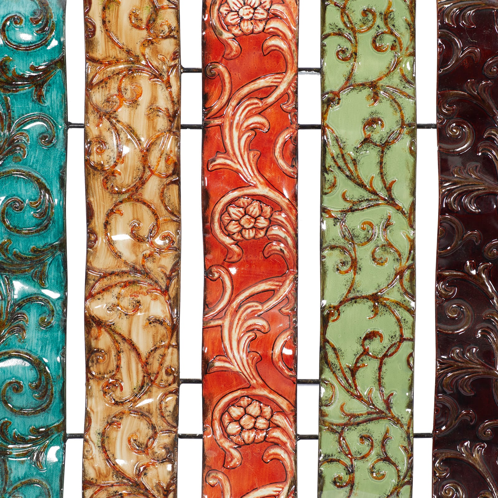 Multicolored Metal Traditional Abstract Wall D&#xE9;cor