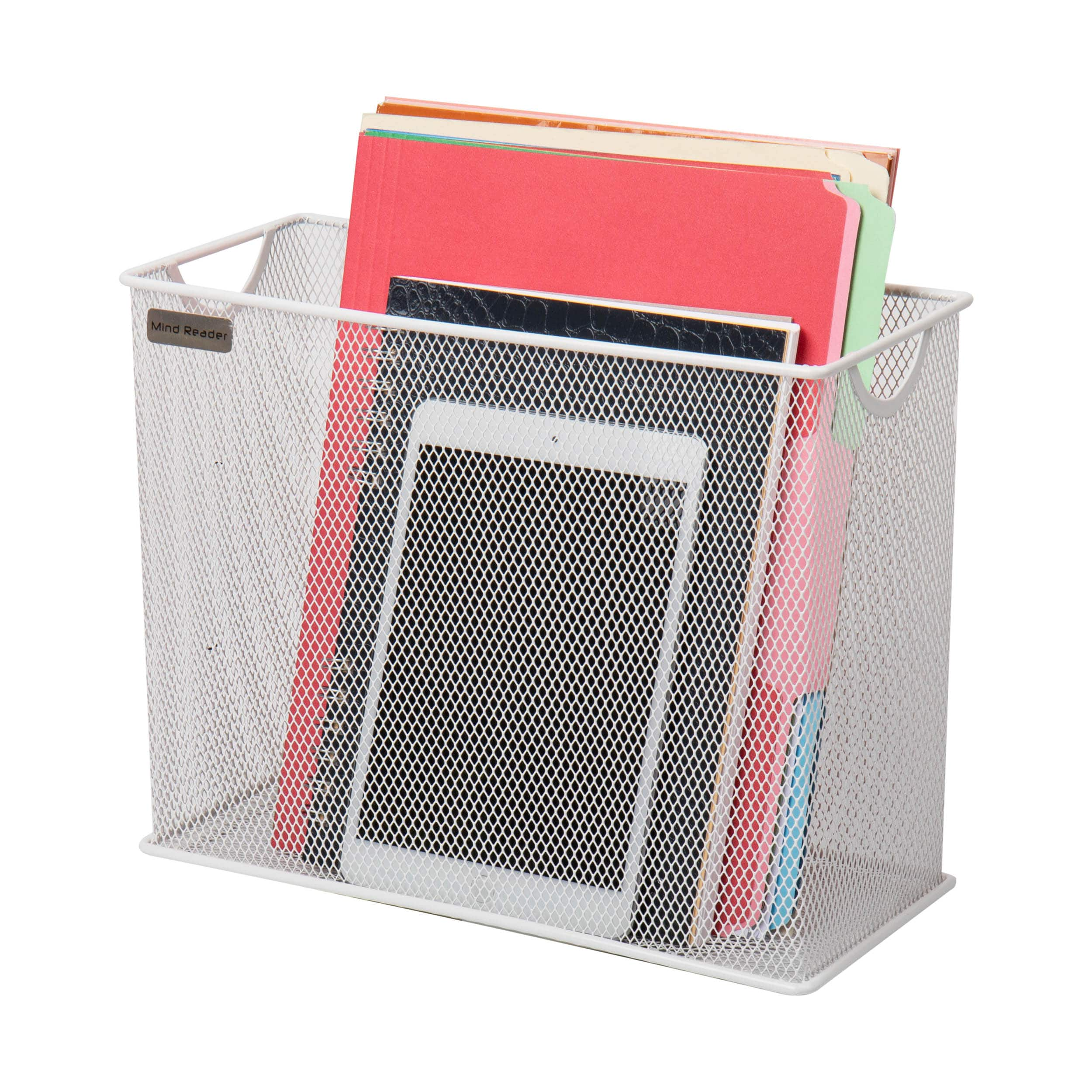 Mind Reader Metal Mesh Hanging Folder File Organizer - Black