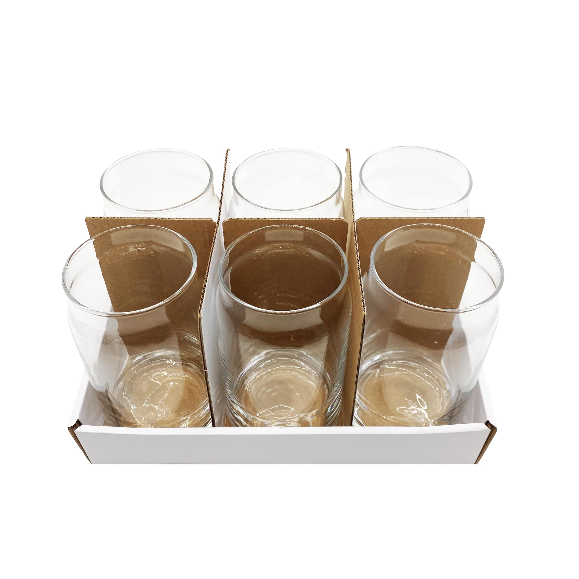 16oz. Clear Glass Cans by Ashland®, 6ct.