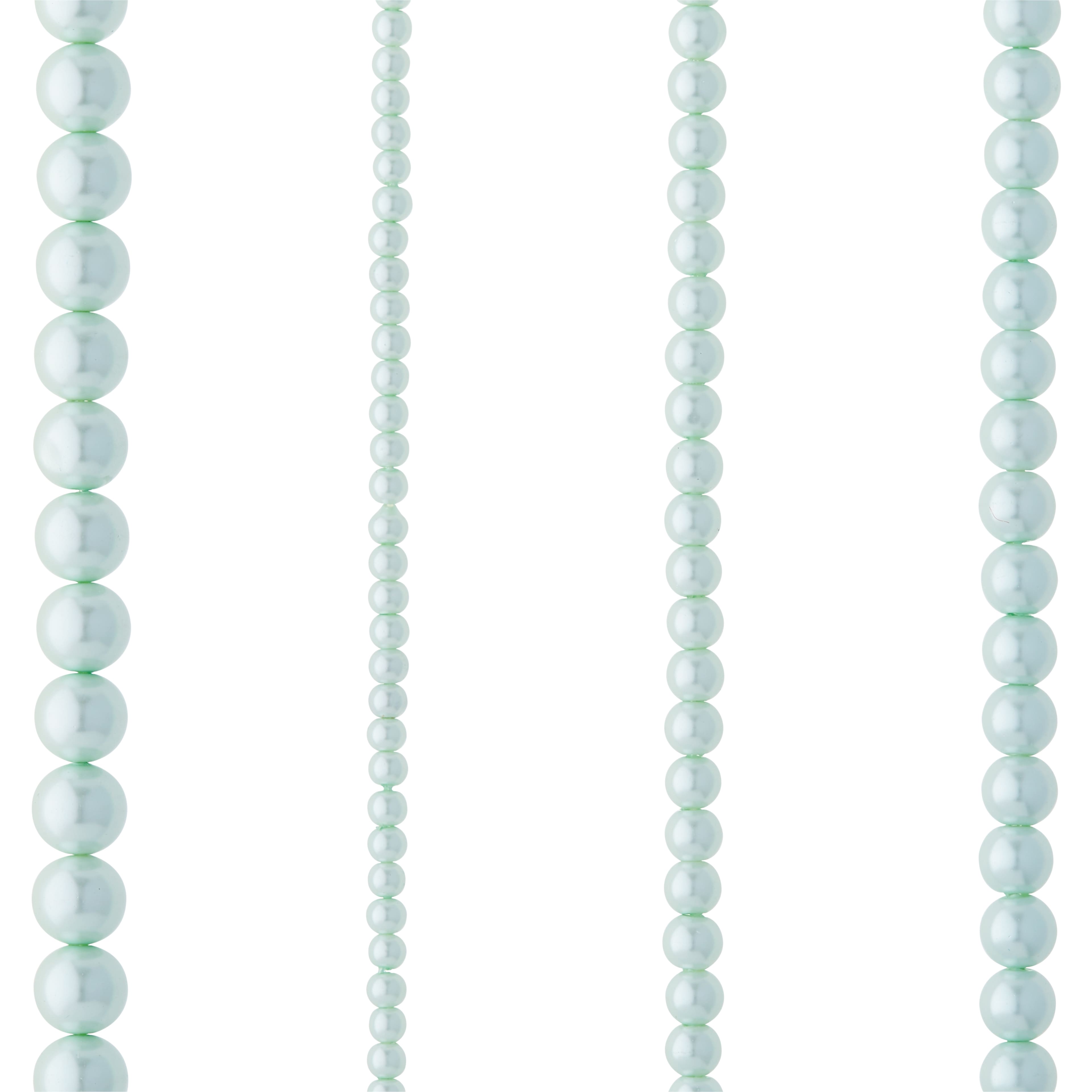 12 Pack: Aqua Matte Glass Pearl Round Beads by Bead Landing™