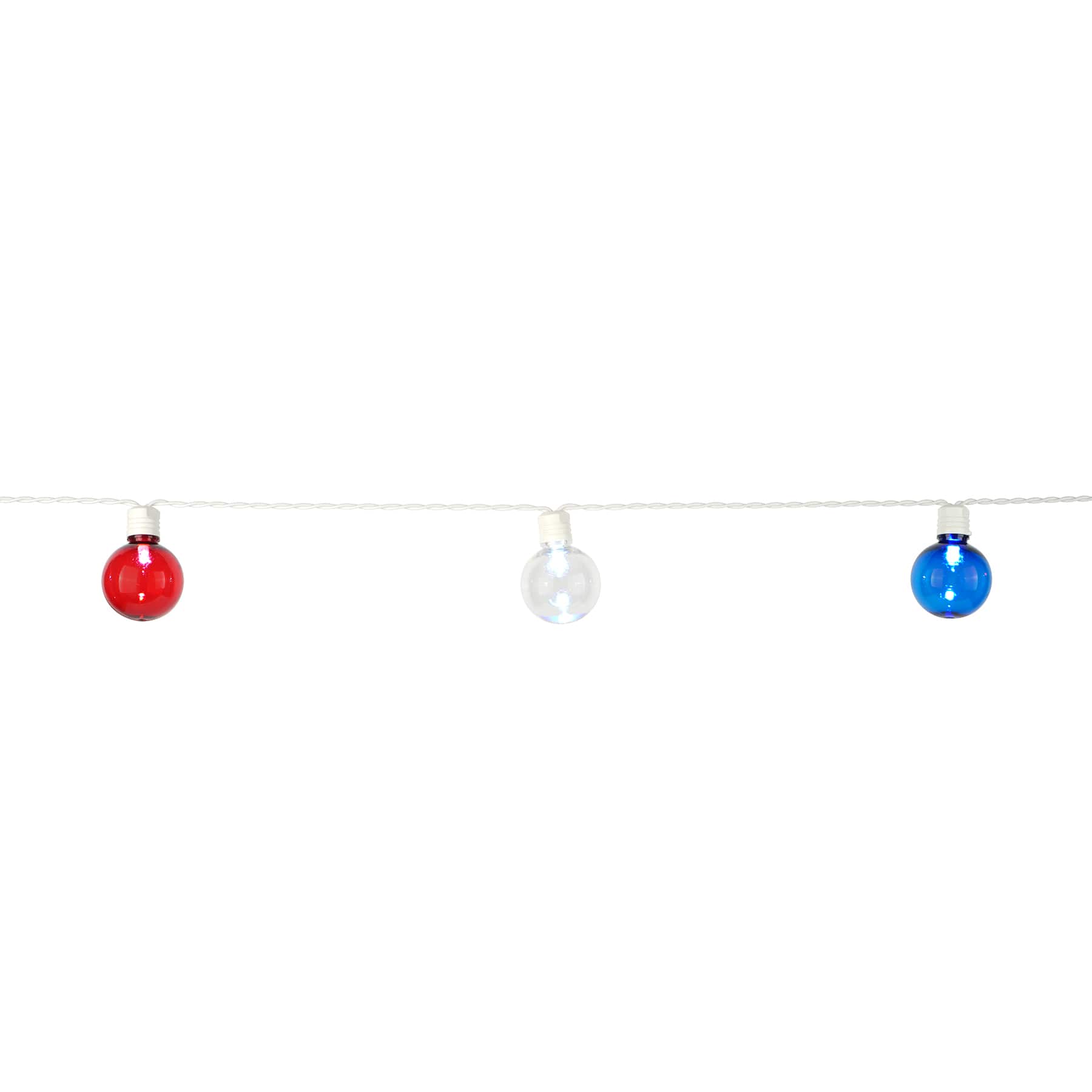 20ct. Red, Clear &#x26; Blue LED Globe Lights by Celebrate It&#x2122;
