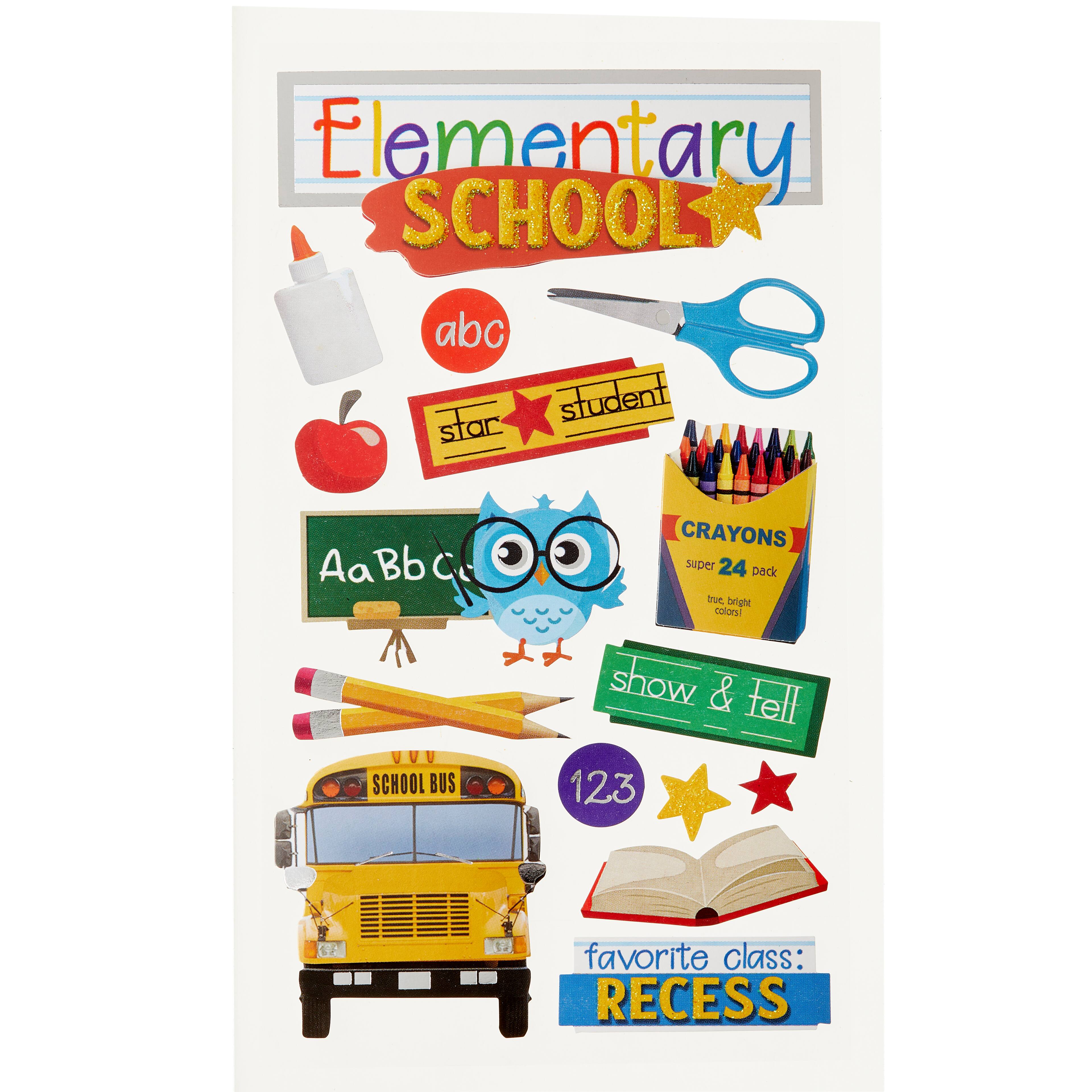 12 Pack: Elementary School Stickers by Recollections&#x2122;