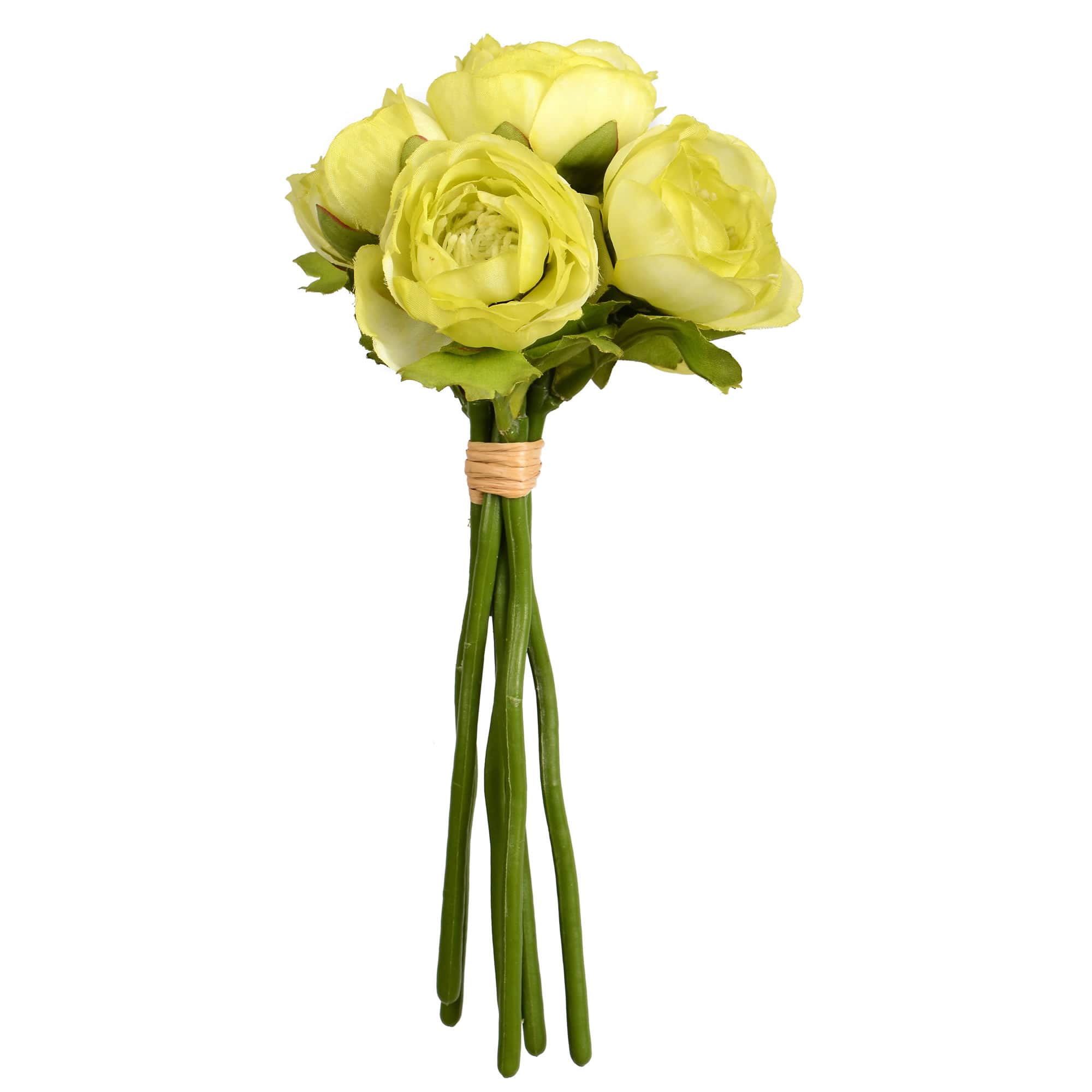 Mini Spring Green Ranunculus Artificial Bundle