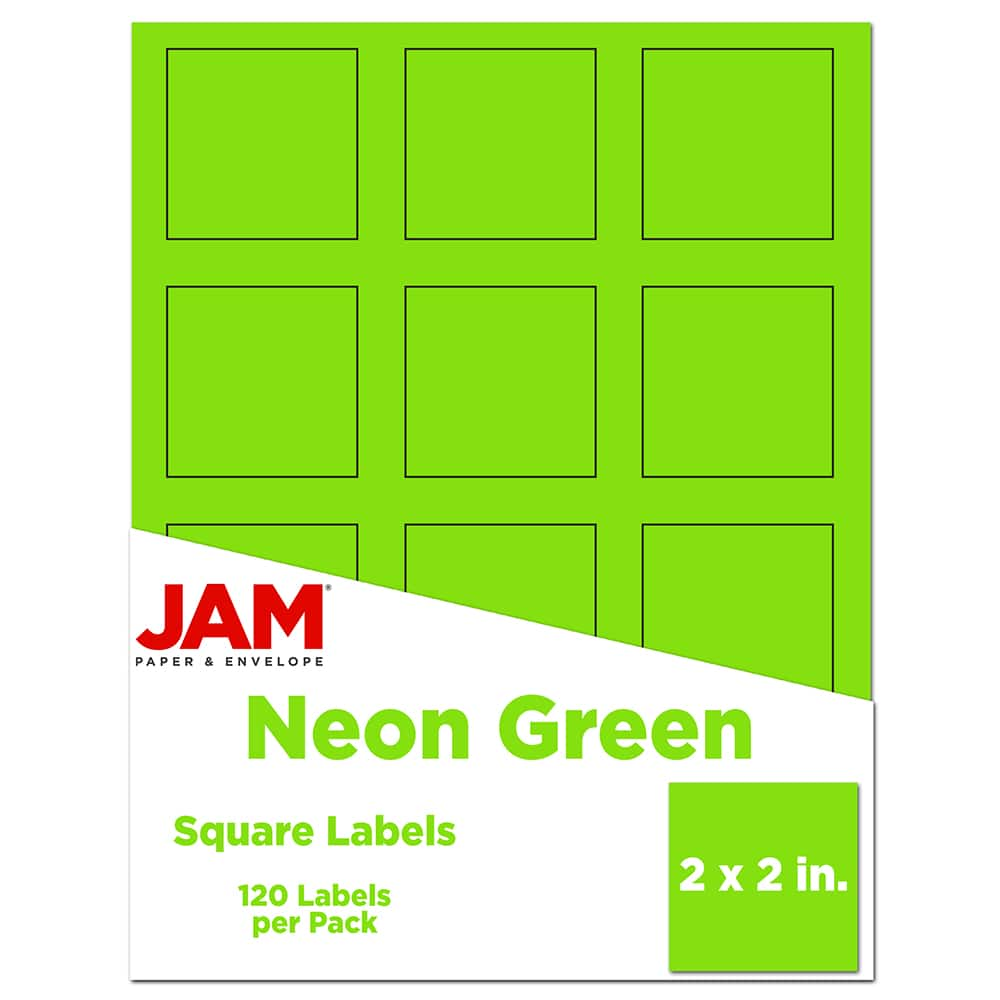 JAM Paper 2" x 2" Square Product & Container Labels, 120ct.