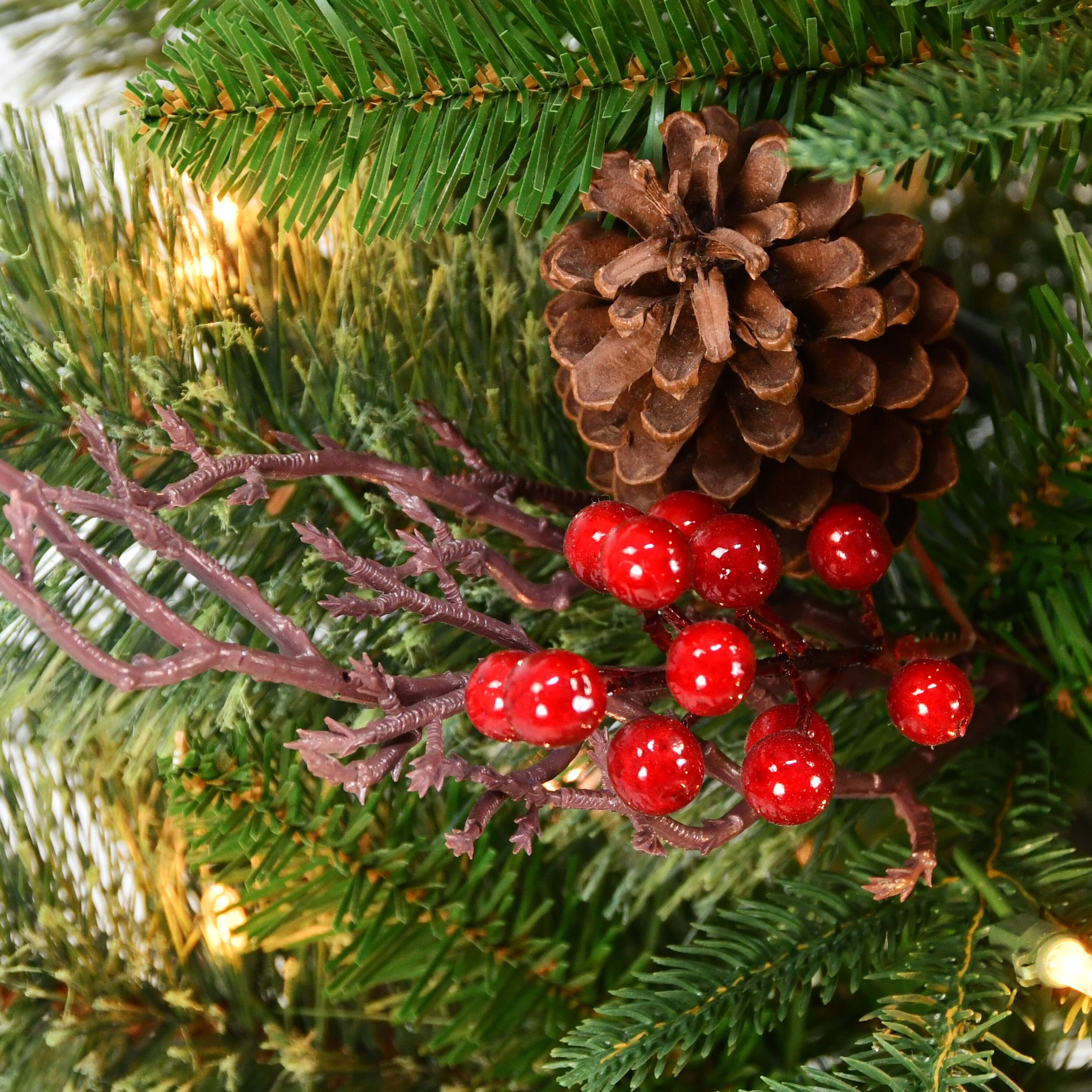 4.5ft. Pre-Lit Artificial Potted Christmas Tree, Clear Lights