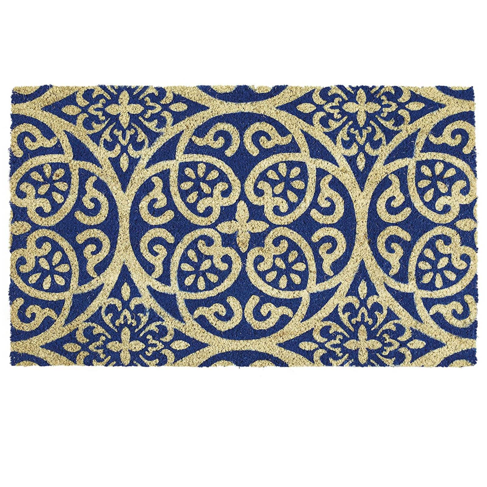 DII&#xAE; Blue Tunisia Scroll Doormat