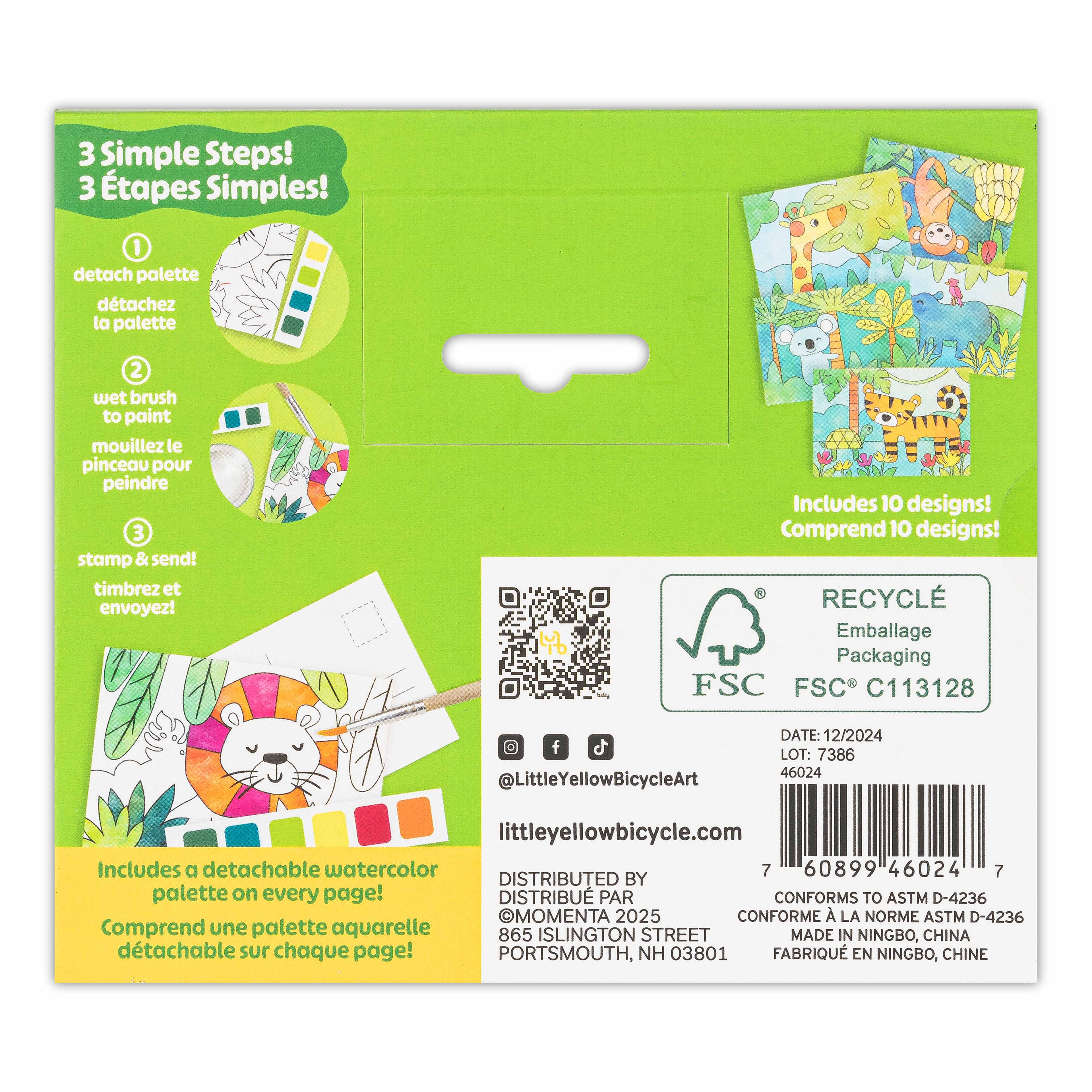 Little Yellow Bicycle&#xAE; Jungle Watercolor Postcard Kit