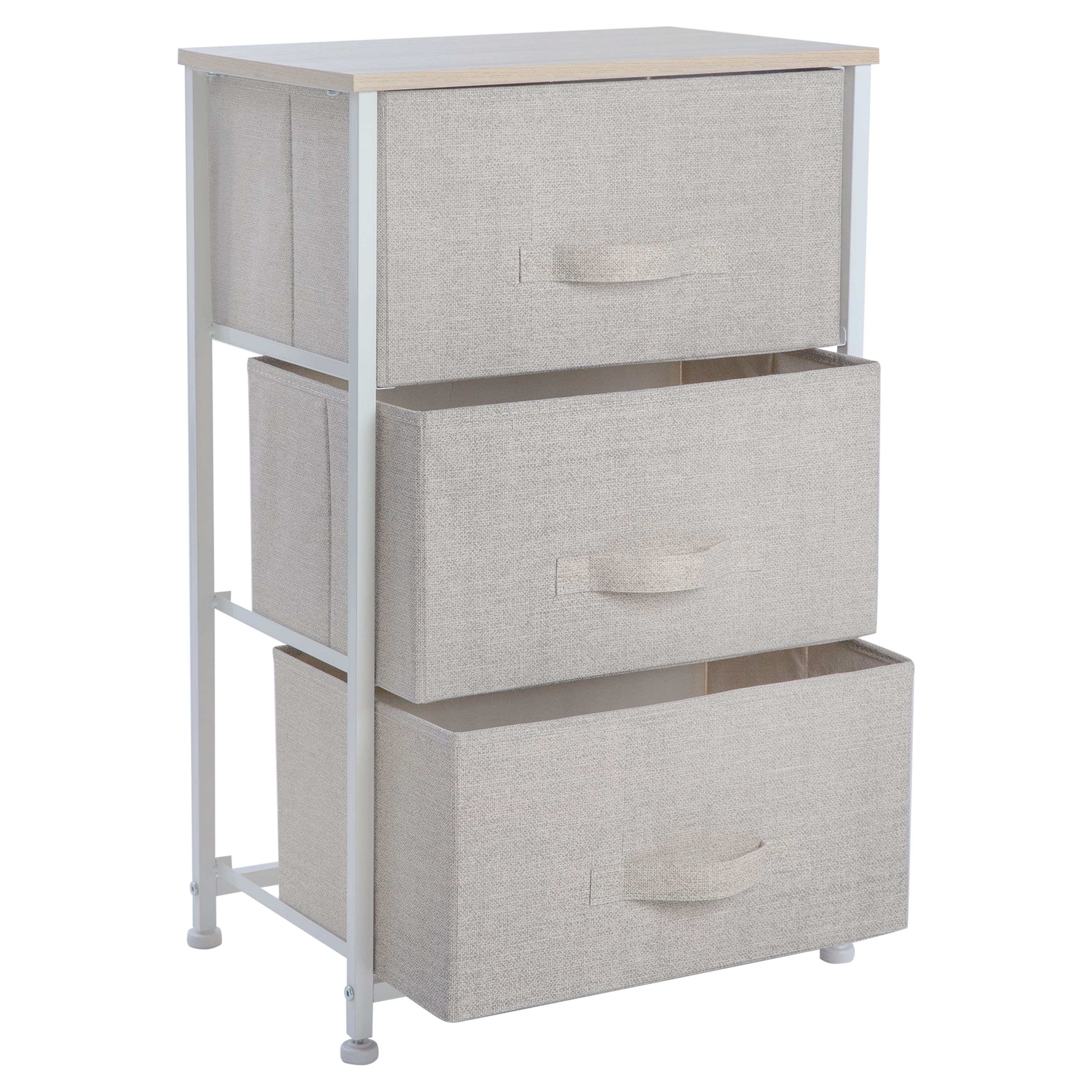 Simplify Beige 3 Drawer Storage Chest