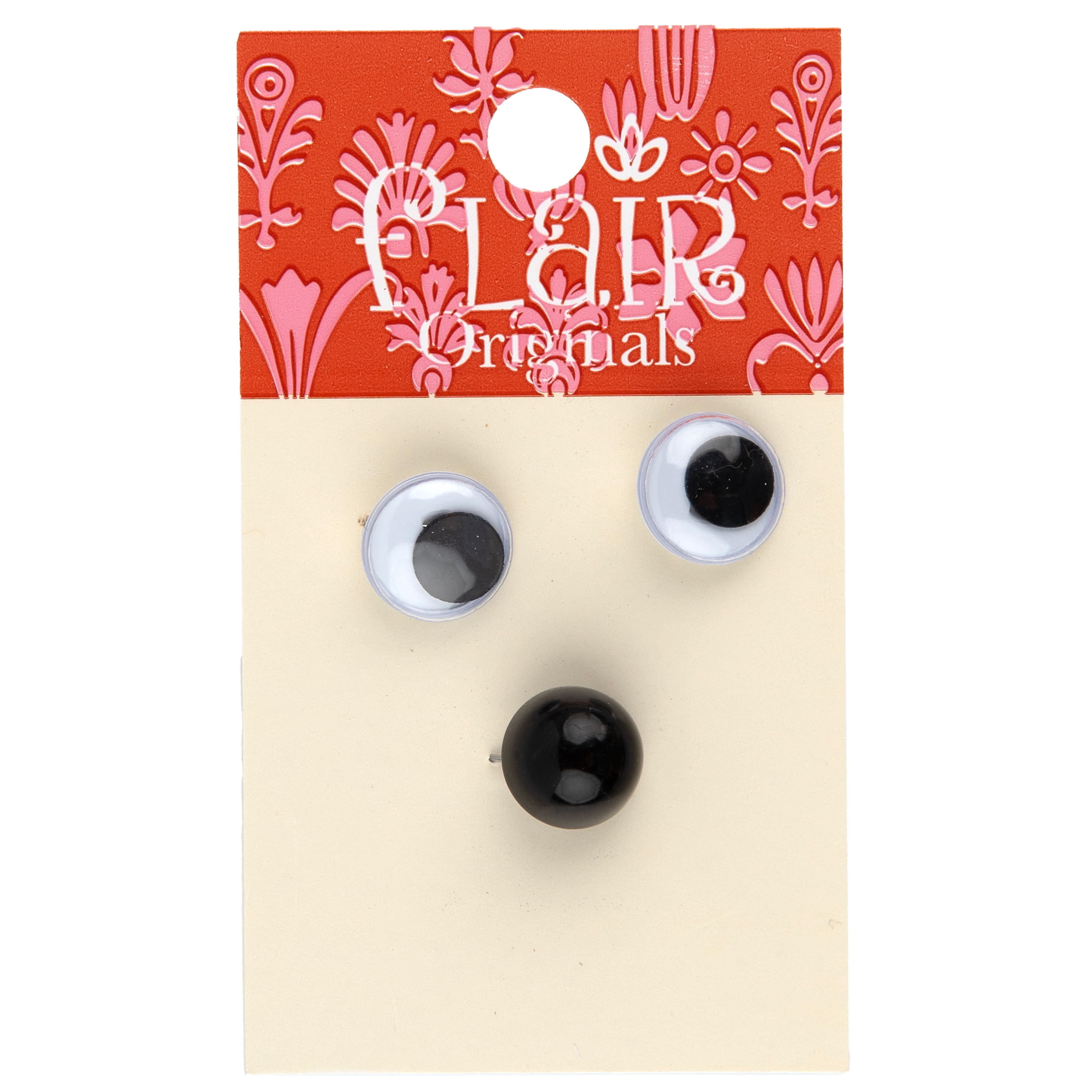 Flair Originals 1/2&#x22; Eyes &#x26; Nose Shank Buttons, 3ct.