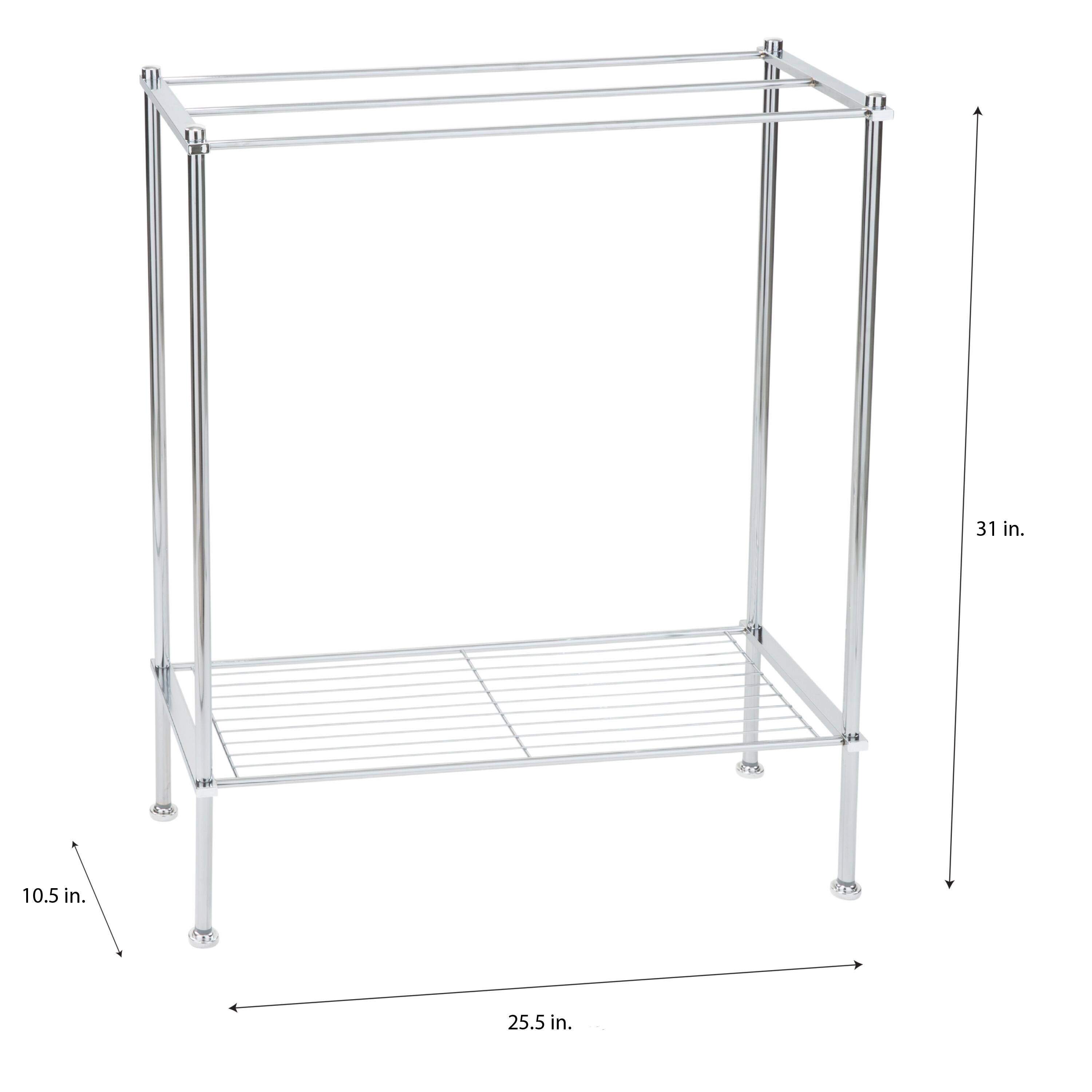 Organize It All Chrome Freestanding Towel Rack